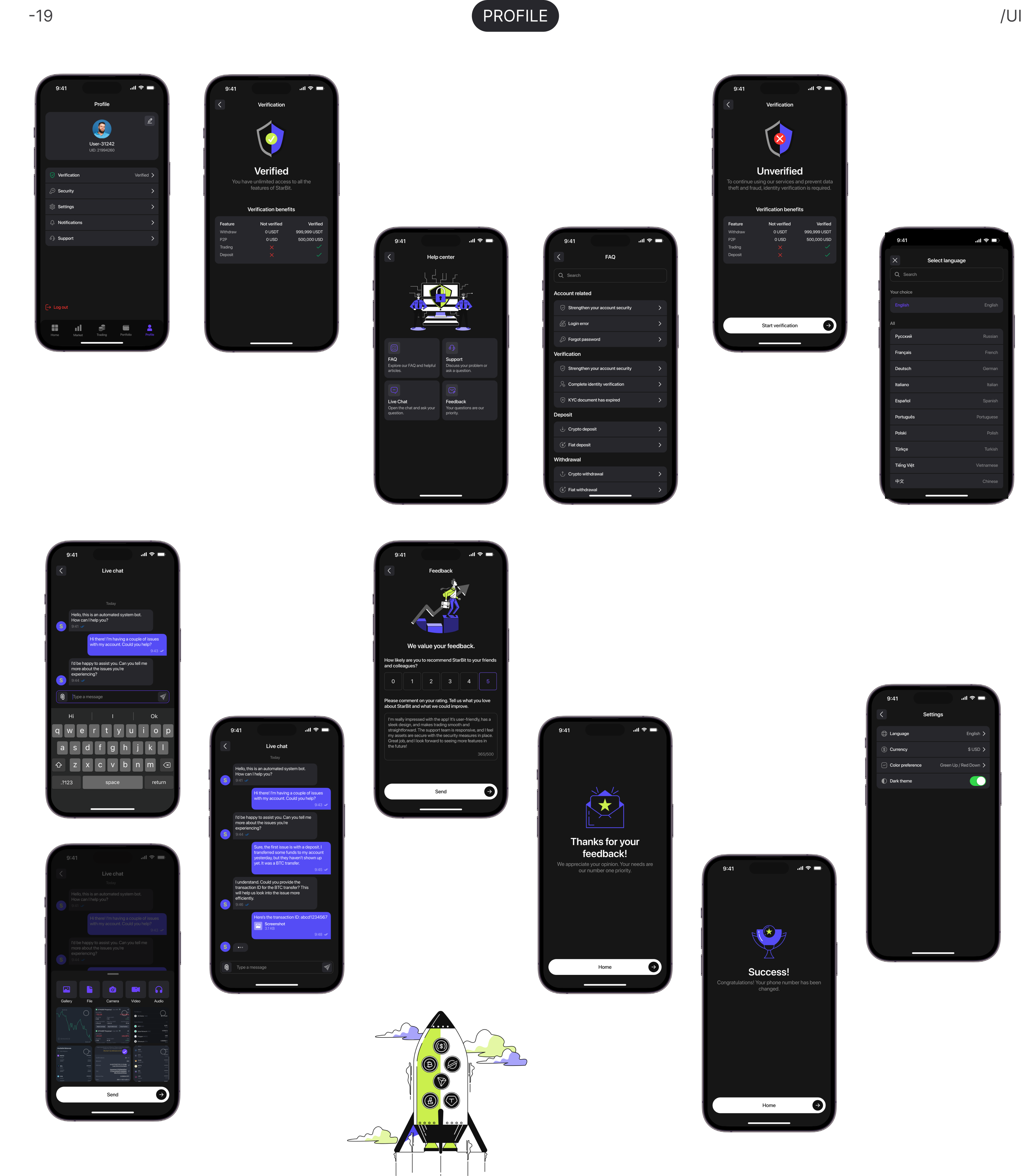 STARBIT Crypto Exchange | Mobile App — Изображение №26 — Интерфейсы на Dprofile