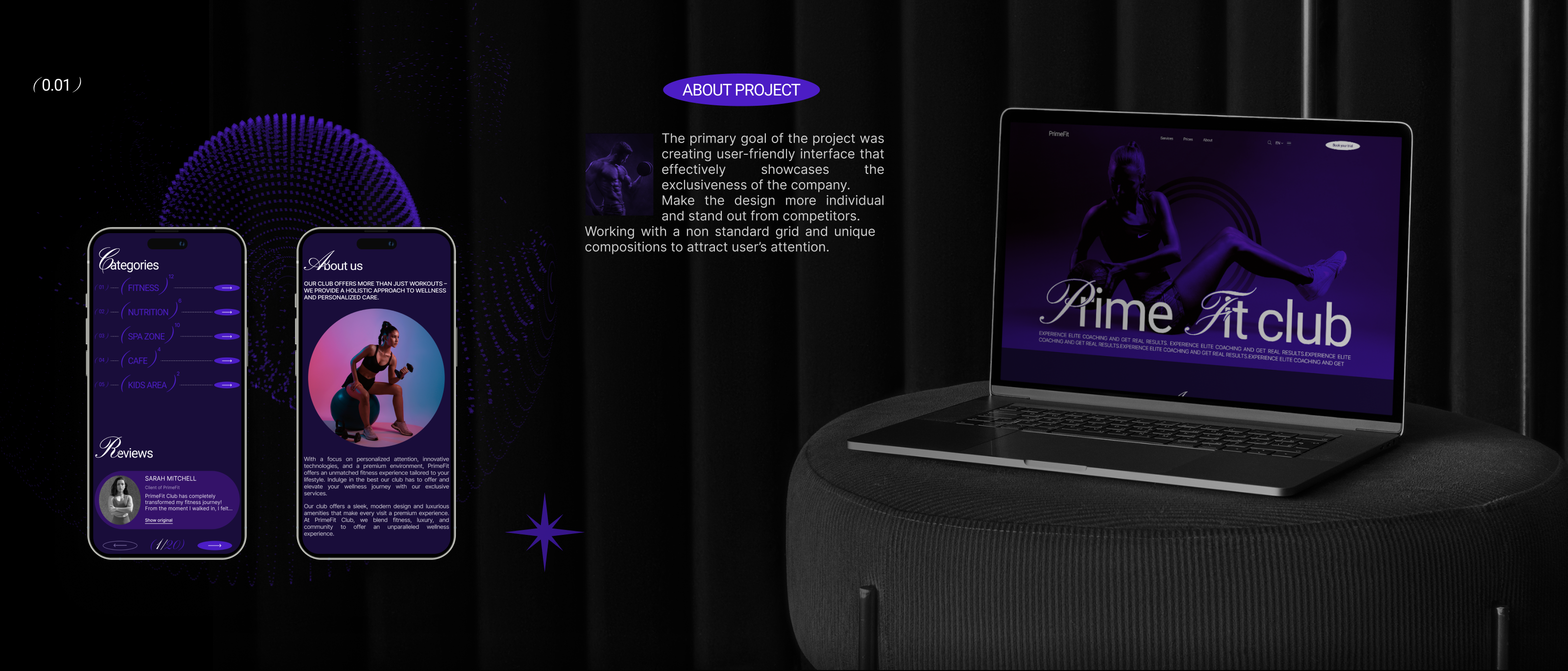 PrimeFit Club | Corporate Website — Изображение №2 — Интерфейсы на Dprofile