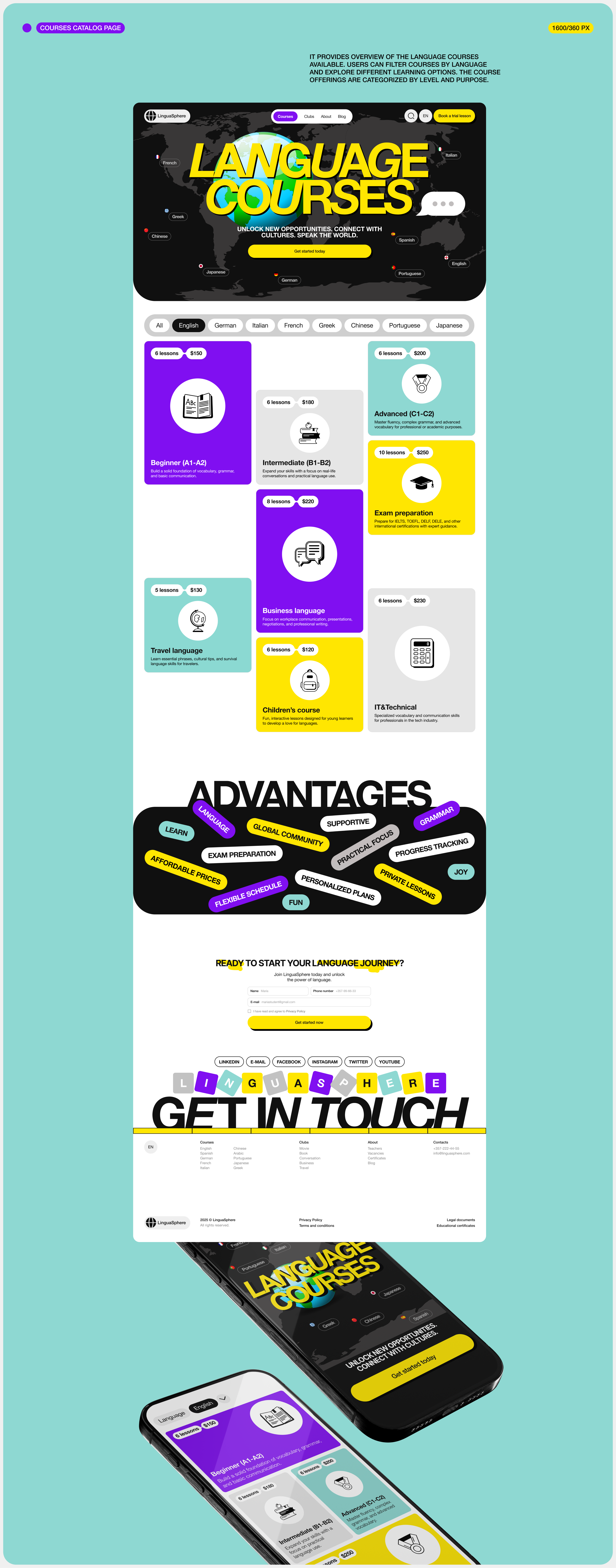 LinguaSphere | Корпоративный сайт — Изображение №5 — Интерфейсы на Dprofile