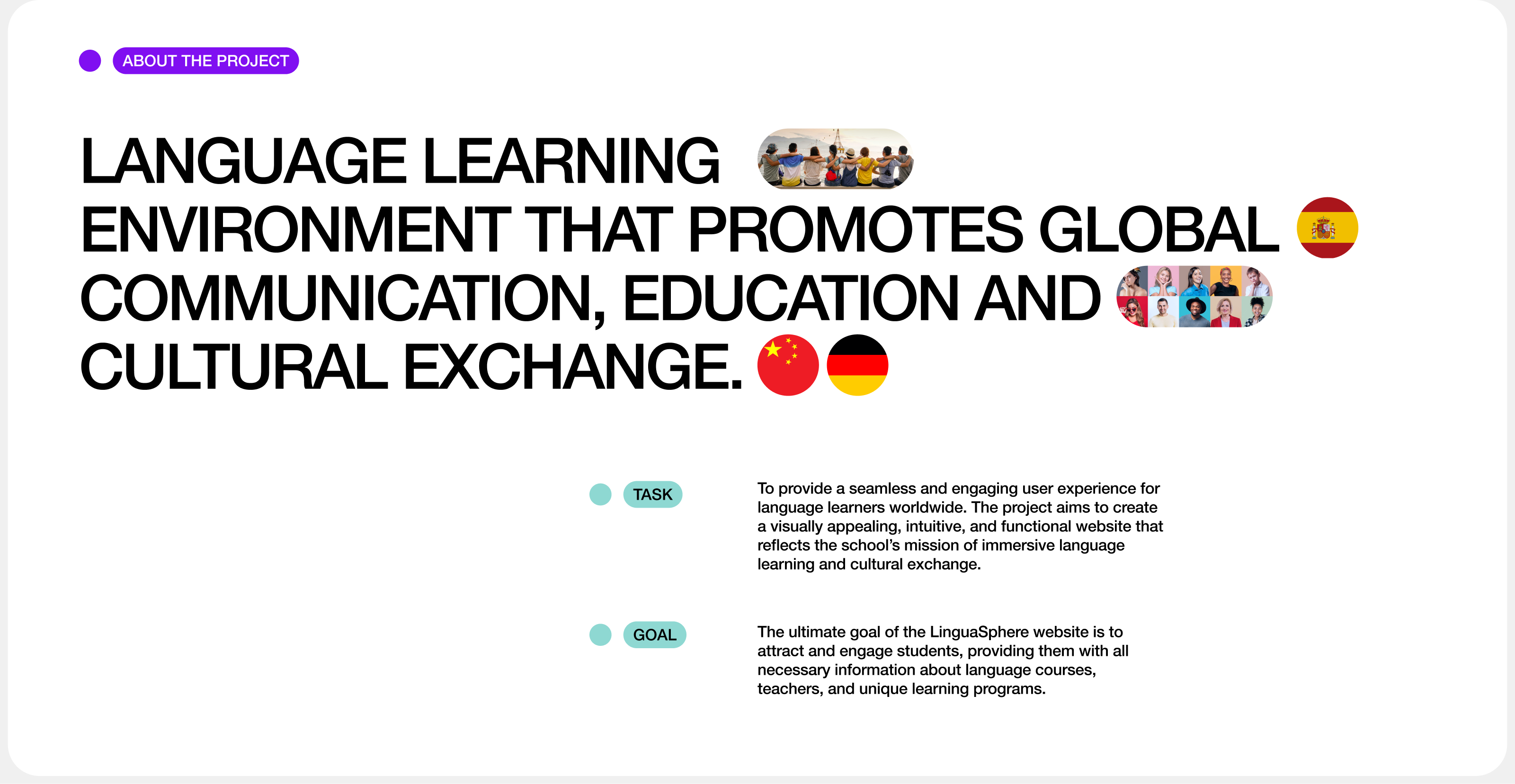 LinguaSphere | Корпоративный сайт — Изображение №2 — Интерфейсы на Dprofile