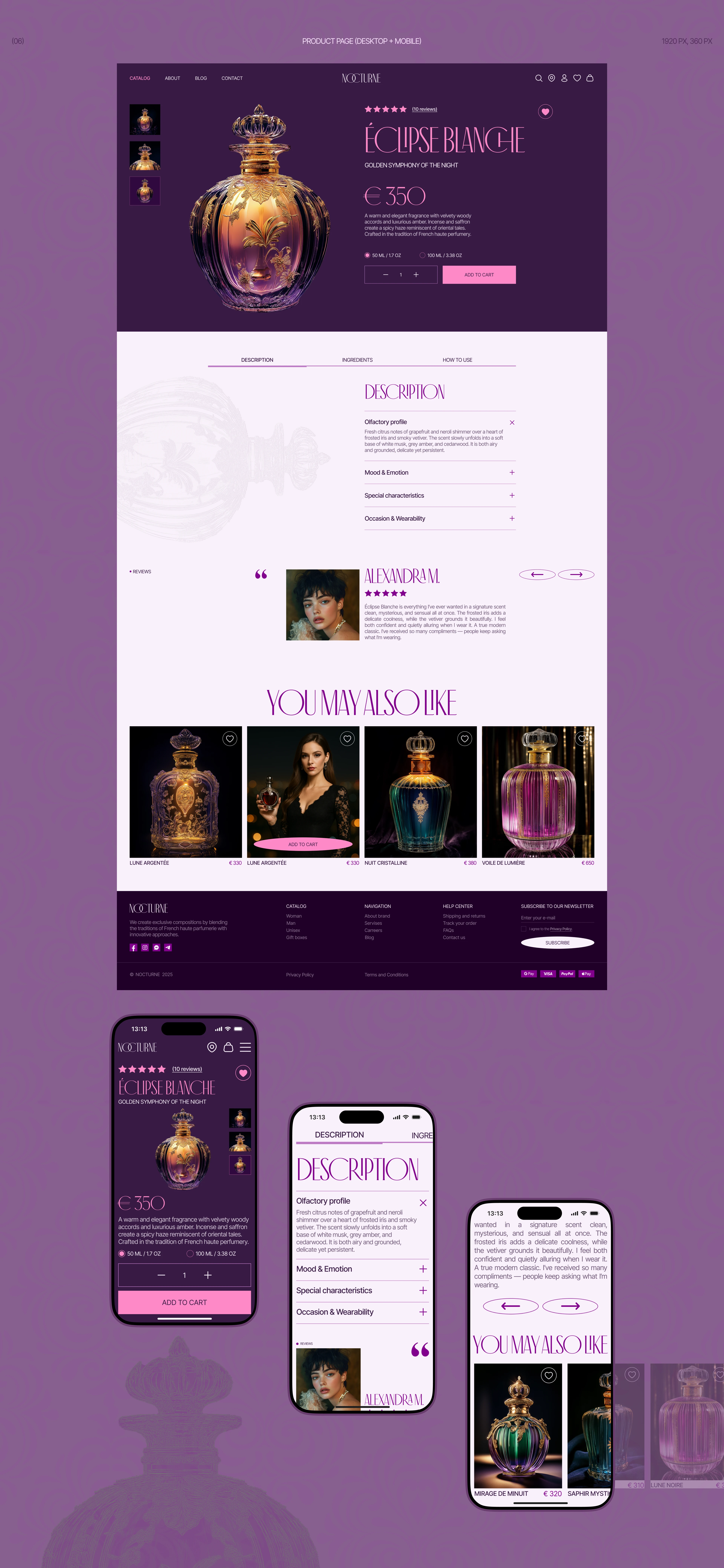 NOCTURNE | E-Commerce — Изображение №10 — Интерфейсы на Dprofile