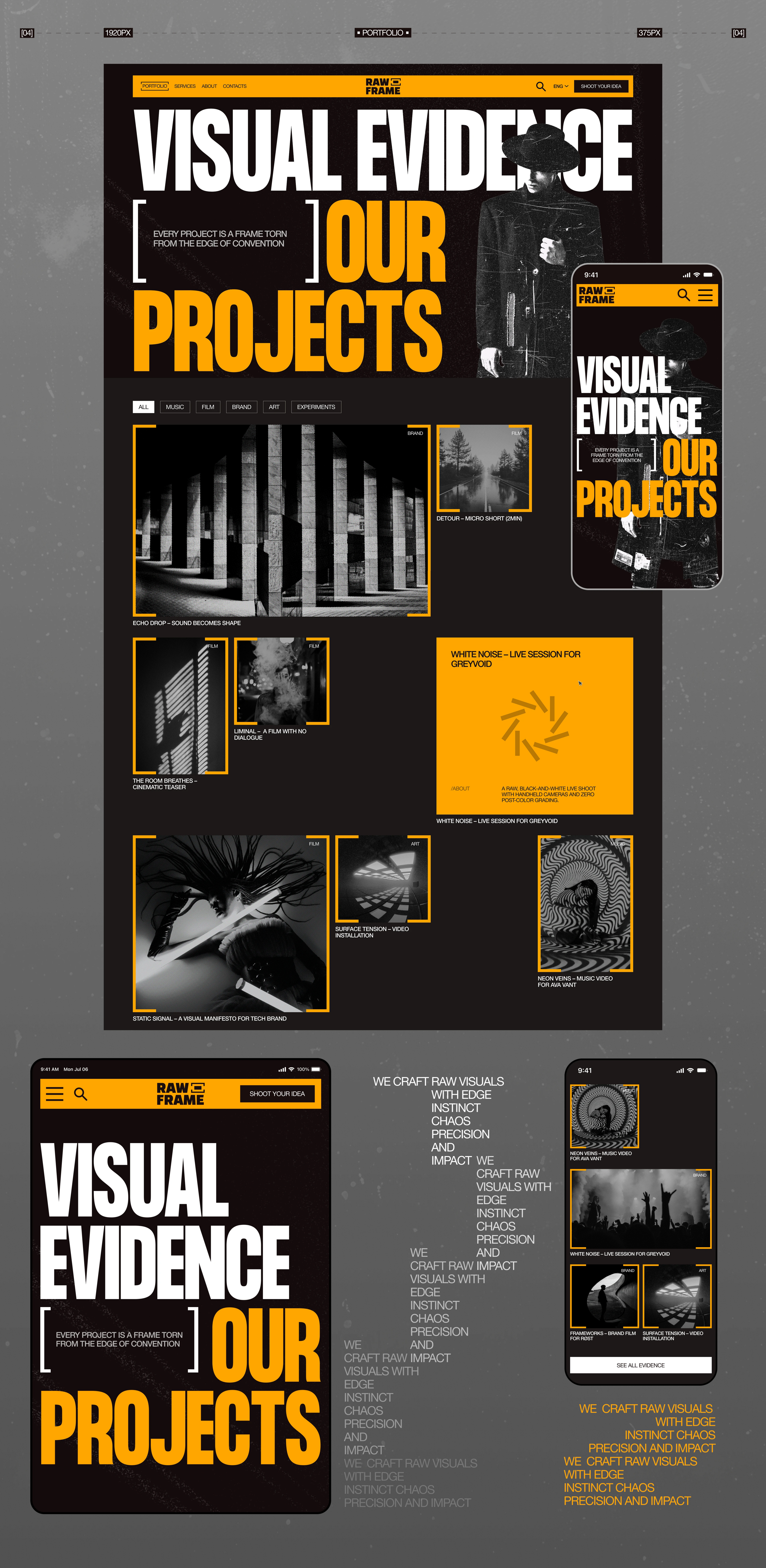 RAW FRAME | Corporate Website Design — Изображение №7 — Интерфейсы, Брендинг на Dprofile