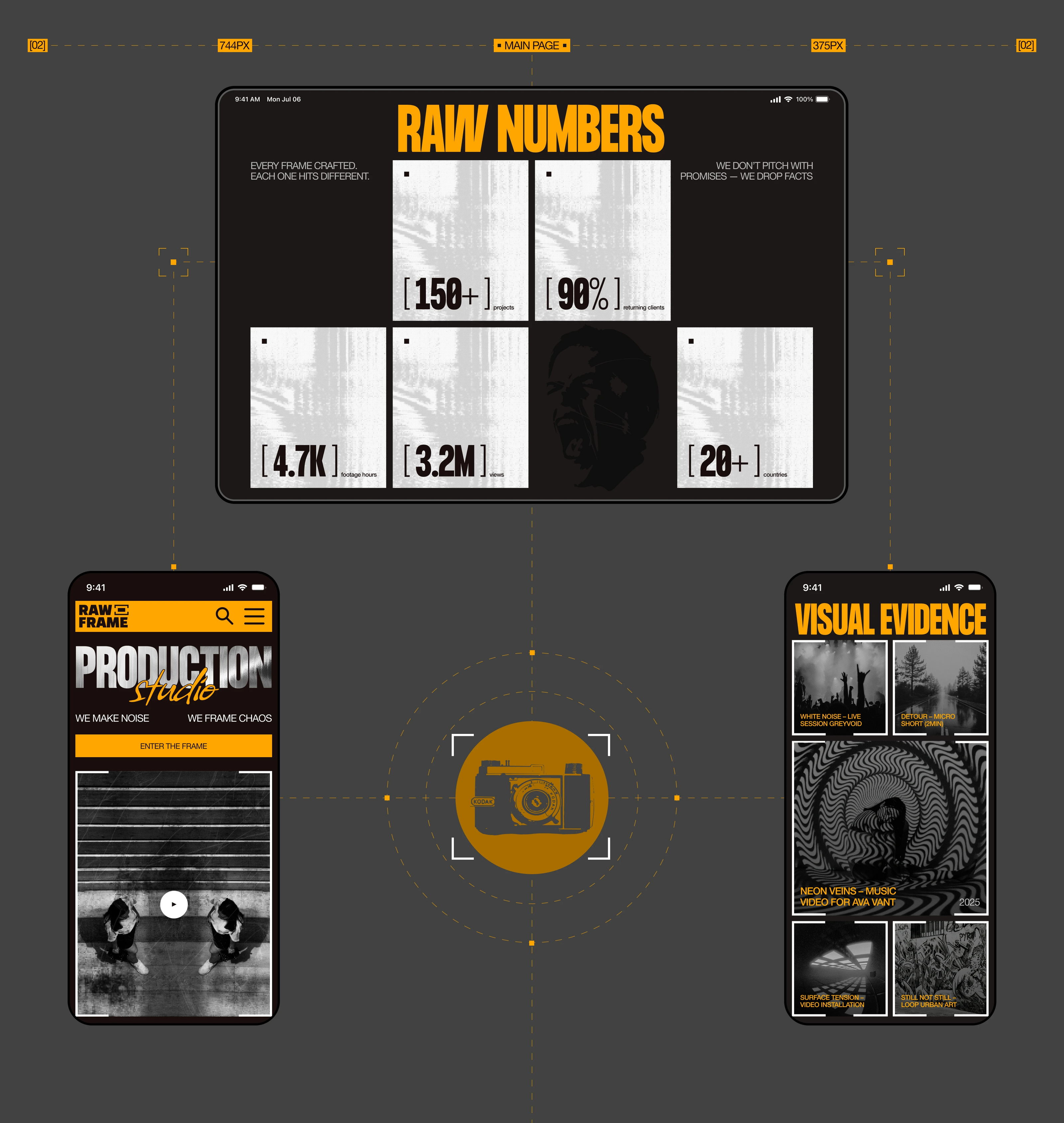 RAW FRAME | Corporate Website Design — Изображение №3 — Интерфейсы, Брендинг на Dprofile