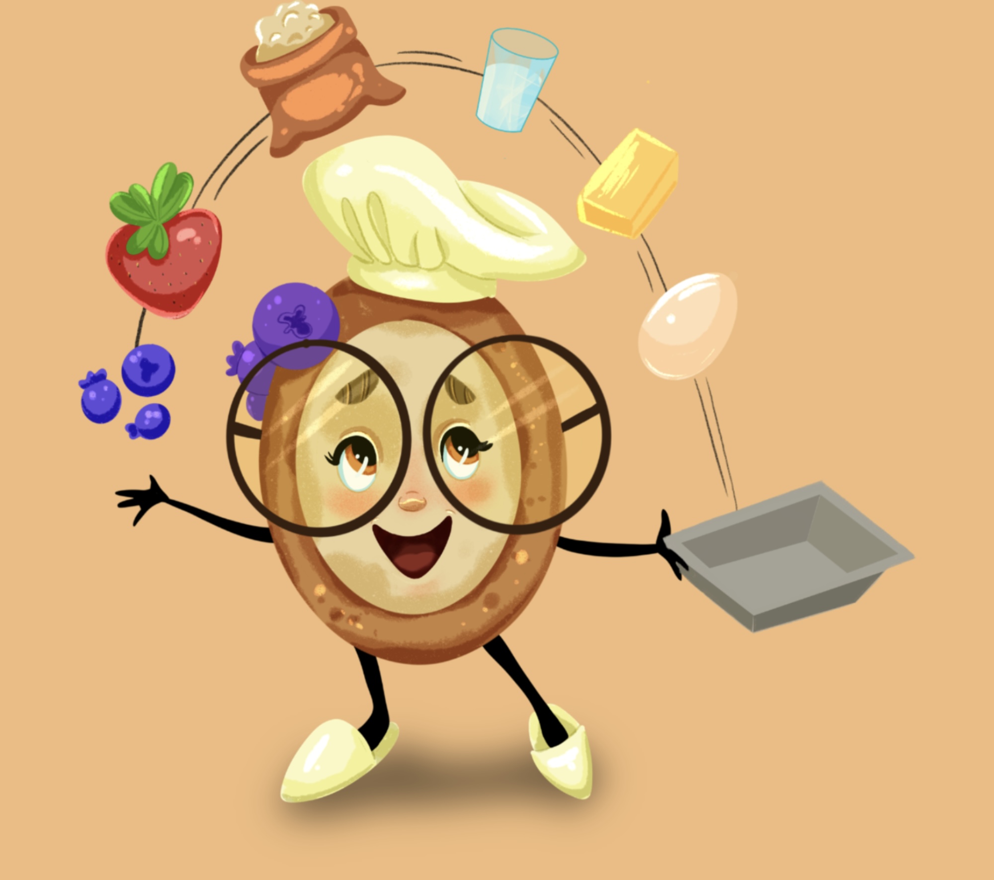 Character desing cheesecake for bekary — Изображение №4 — Иллюстрация на Dprofile