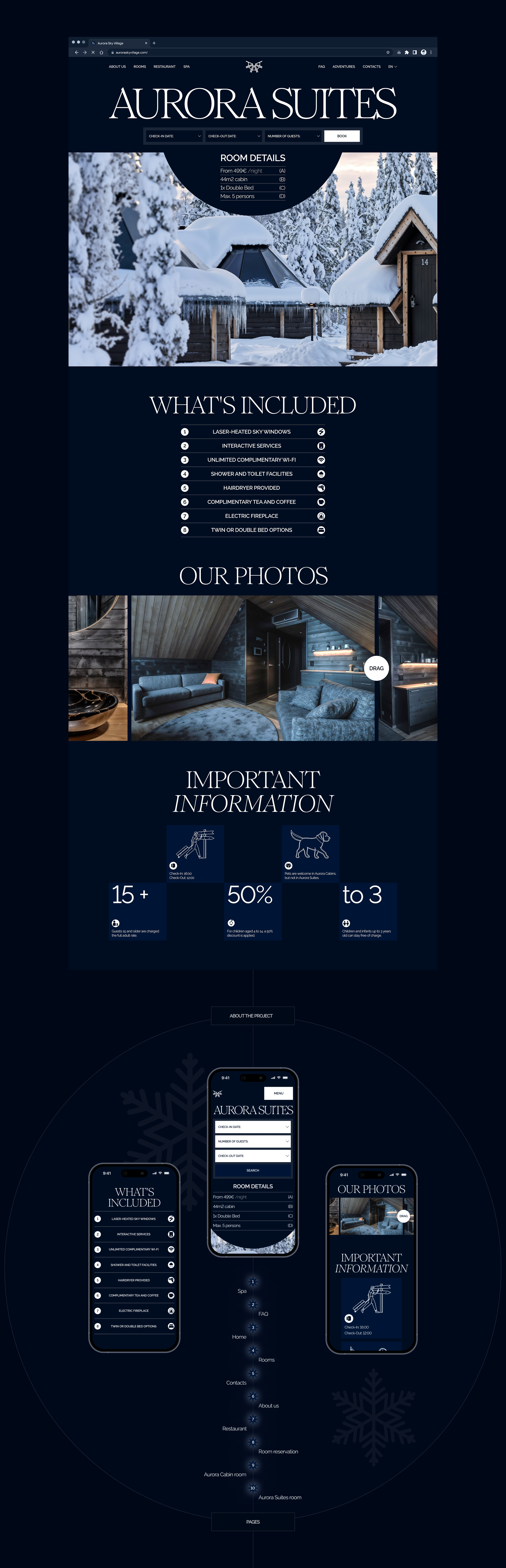 FINNISH HOTEL | Corporate website | Aurora Sky Village — Изображение №4 — Интерфейсы на Dprofile