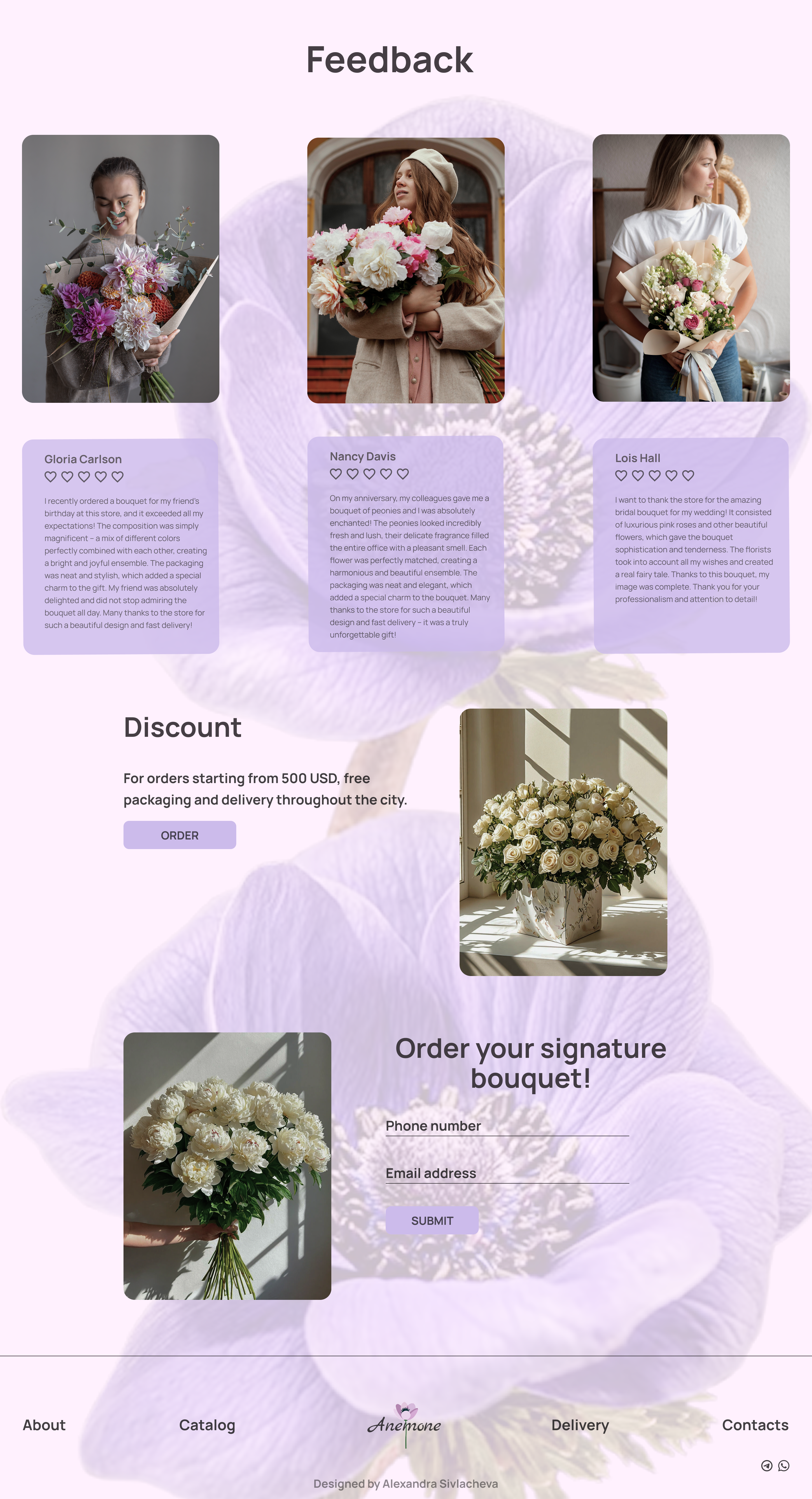 Flower shop website — Изображение №8 — Интерфейсы на Dprofile