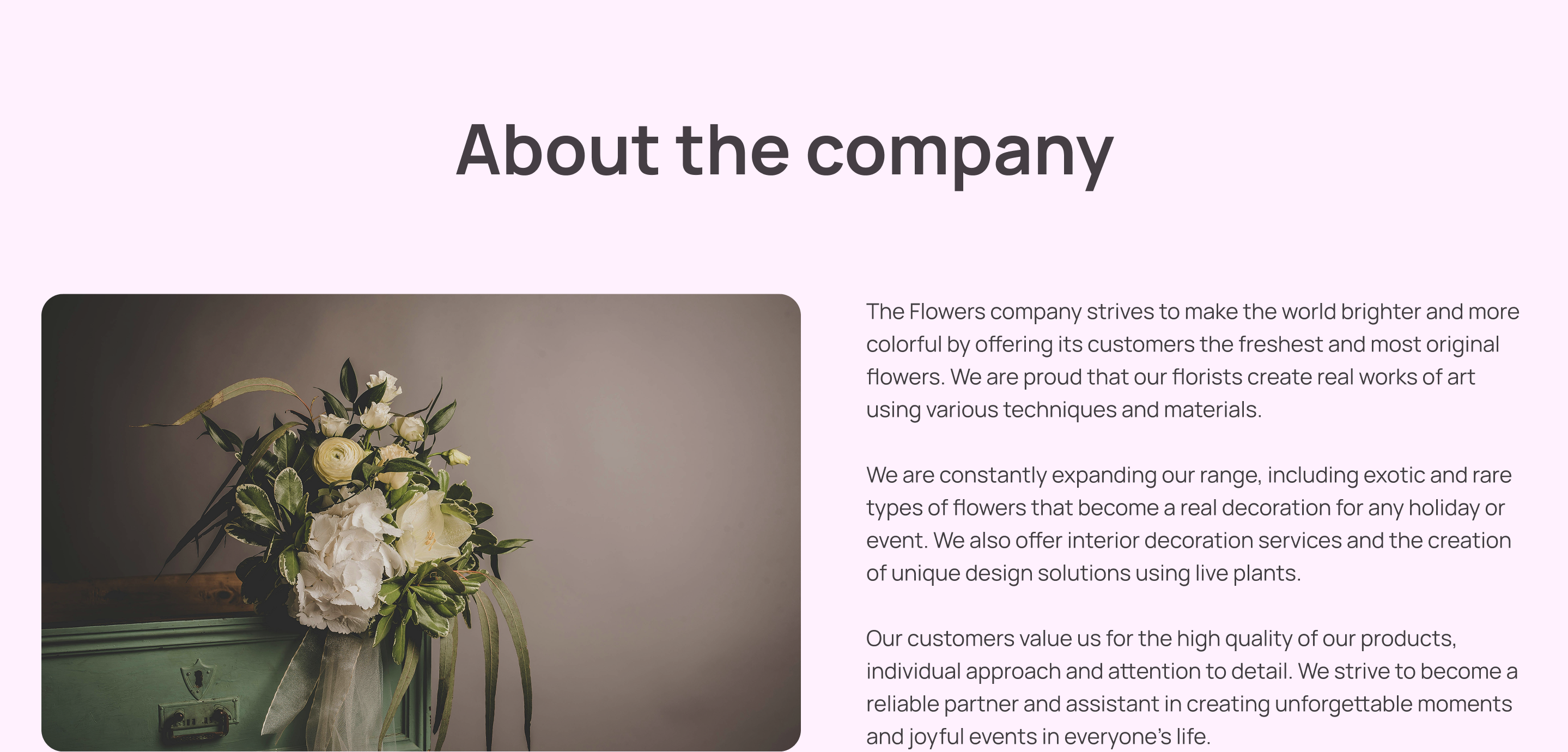 Flower shop website — Изображение №3 — Интерфейсы на Dprofile