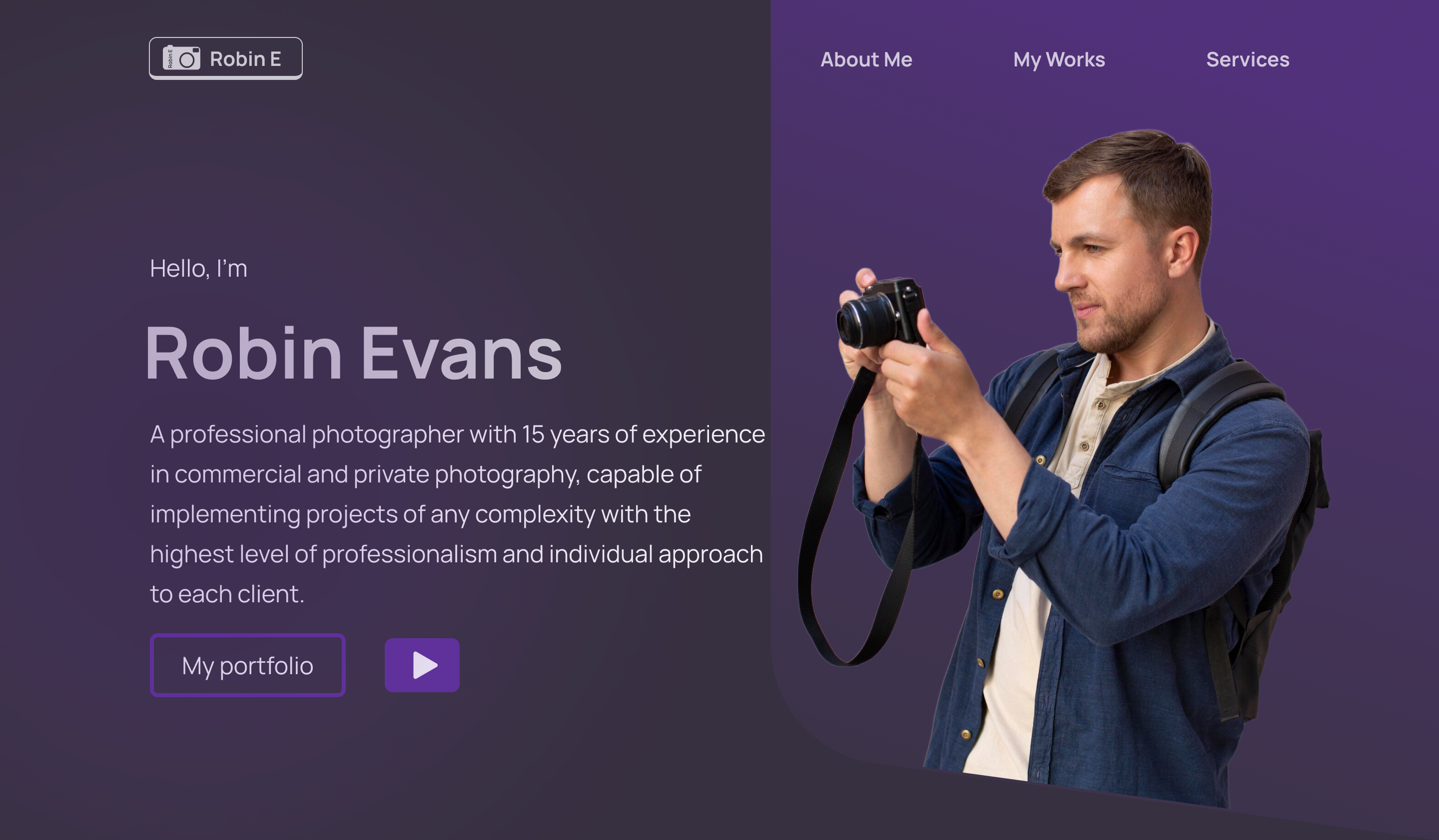 Photographer's personal website — Изображение №2 — Интерфейсы на Dprofile