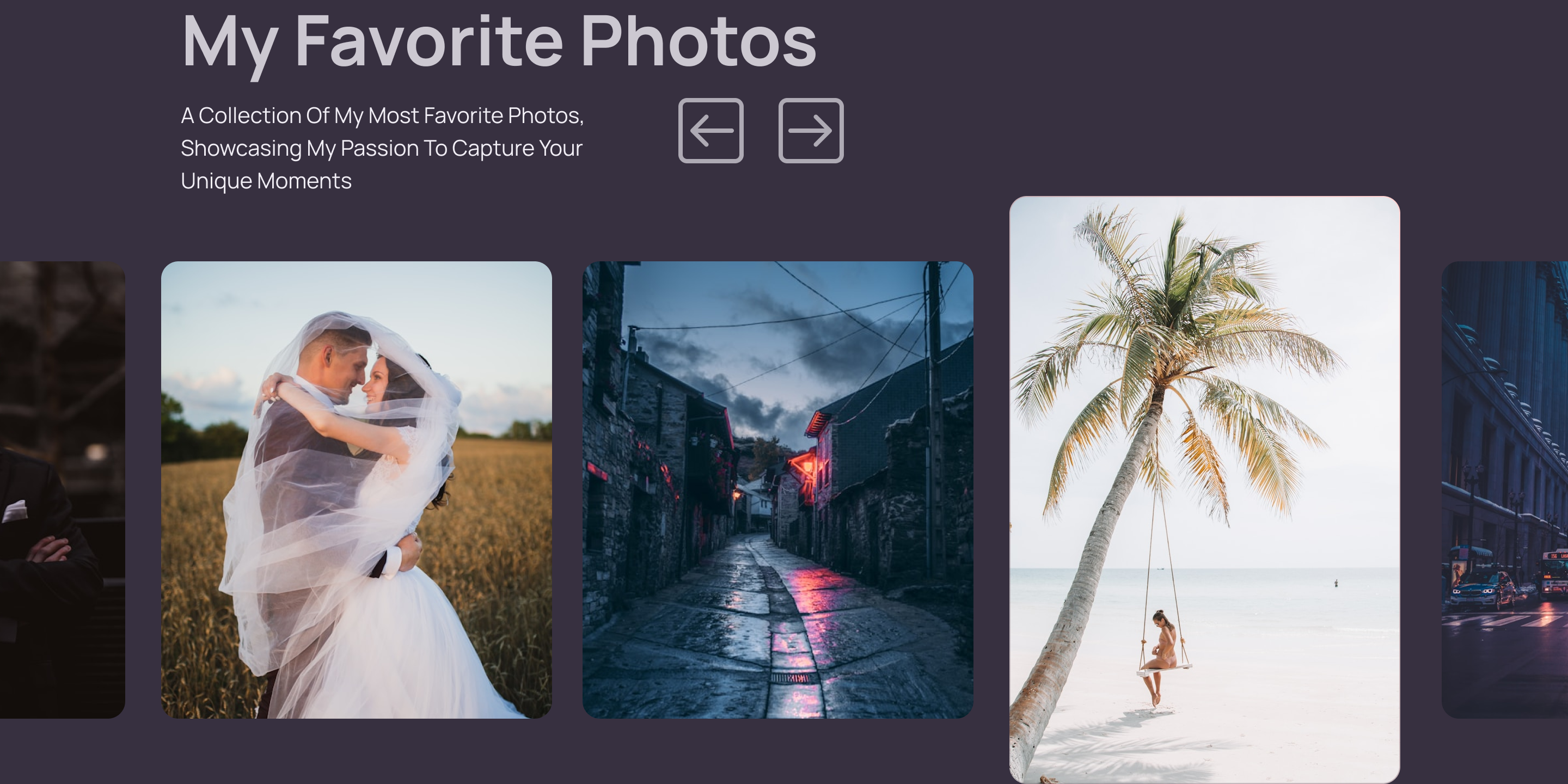 Photographer's personal website — Изображение №5 — Интерфейсы на Dprofile