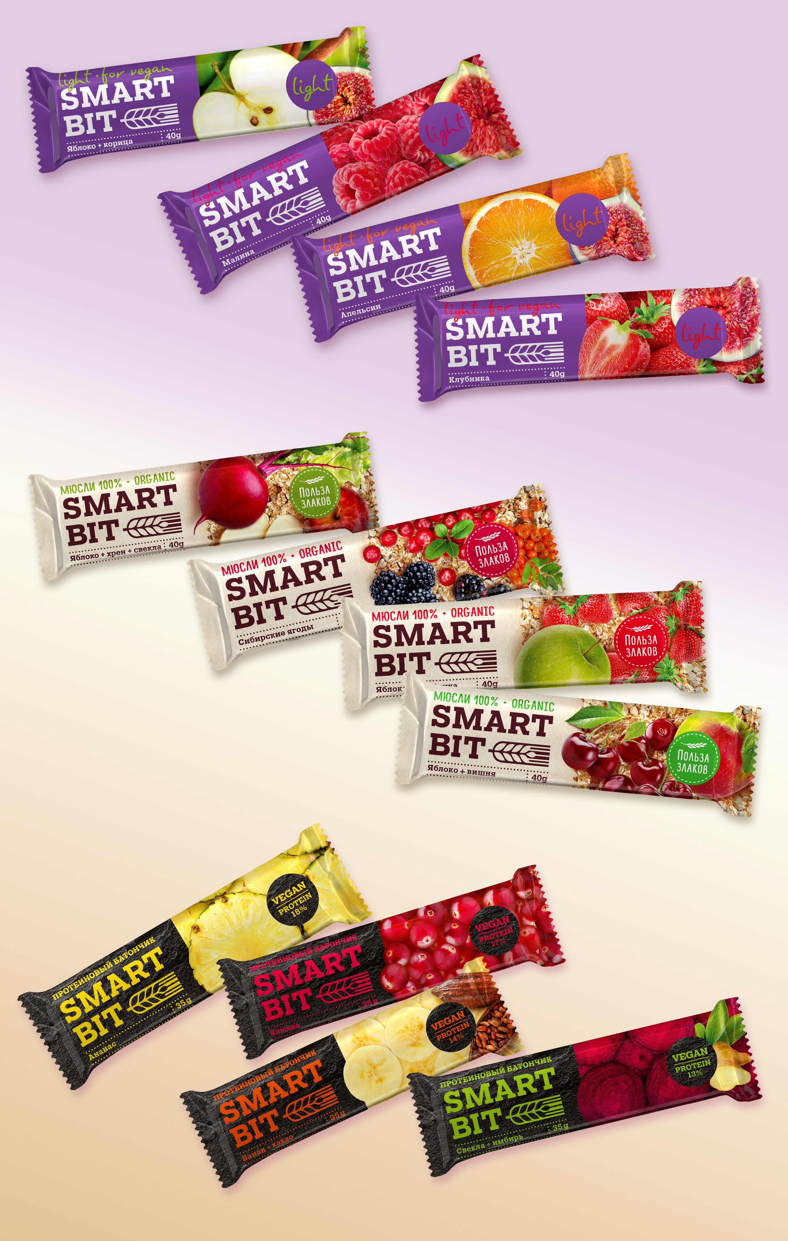 Smart Bit — упаковка для фитнес-батончиков — Изображение №1 — Брендинг, Графика на Dprofile