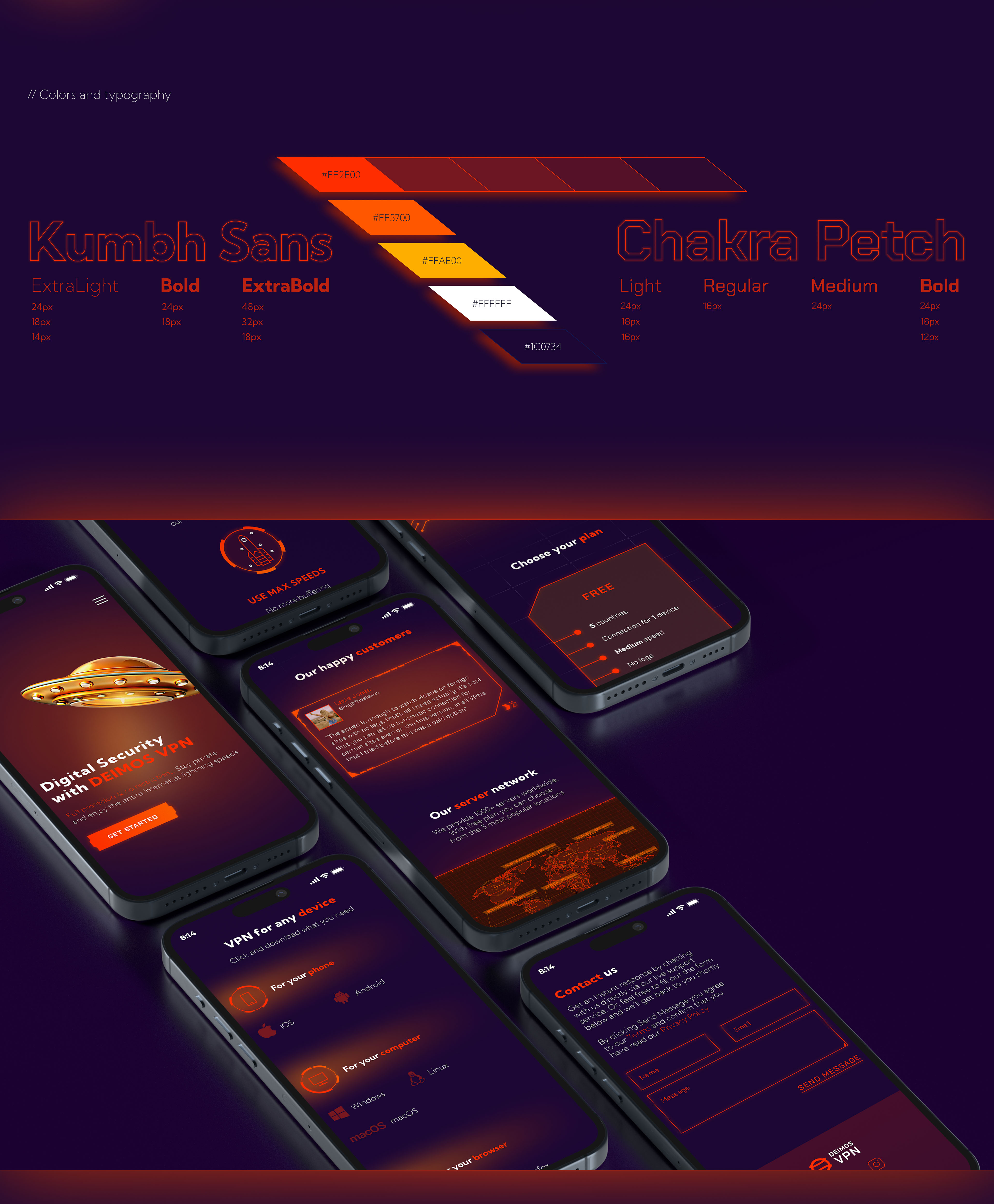 Deimos VPN | Landing page — Изображение №3 — Интерфейсы, Брендинг на Dprofile