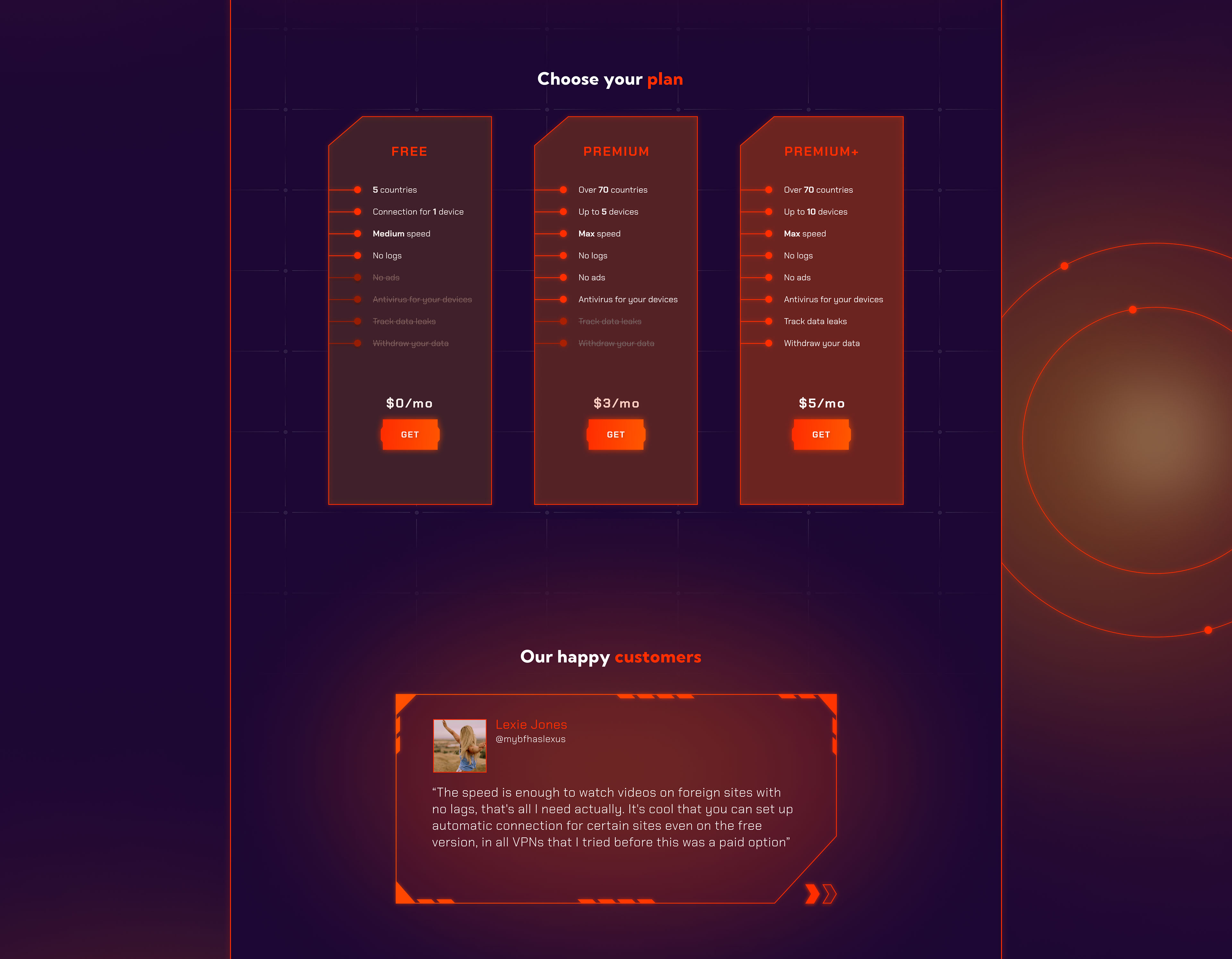 Deimos VPN | Landing page — Изображение №5 — Интерфейсы, Брендинг на Dprofile