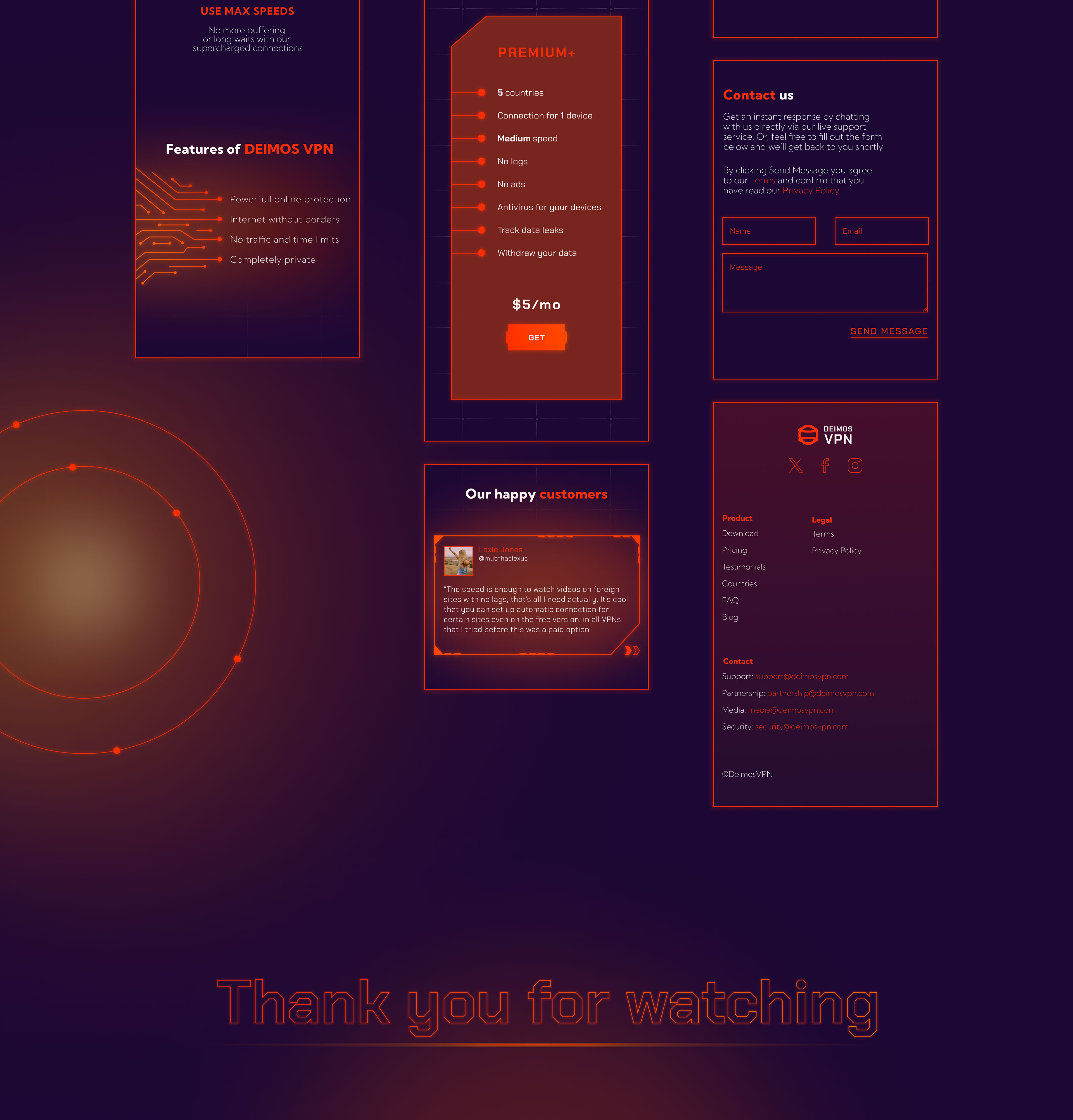 Deimos VPN | Landing page — Изображение №9 — Интерфейсы, Брендинг на Dprofile