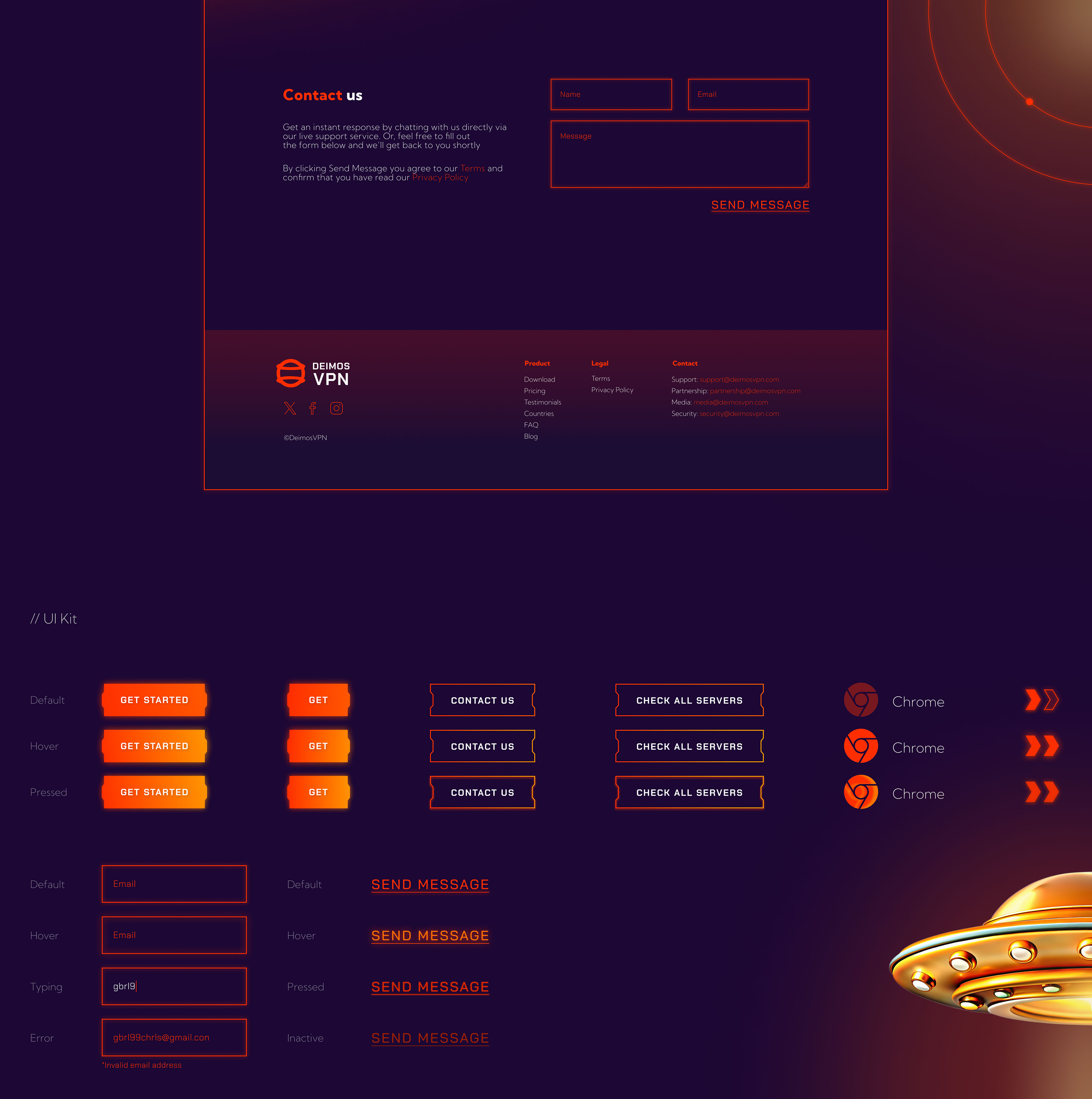 Deimos VPN | Landing page — Изображение №7 — Интерфейсы, Брендинг на Dprofile