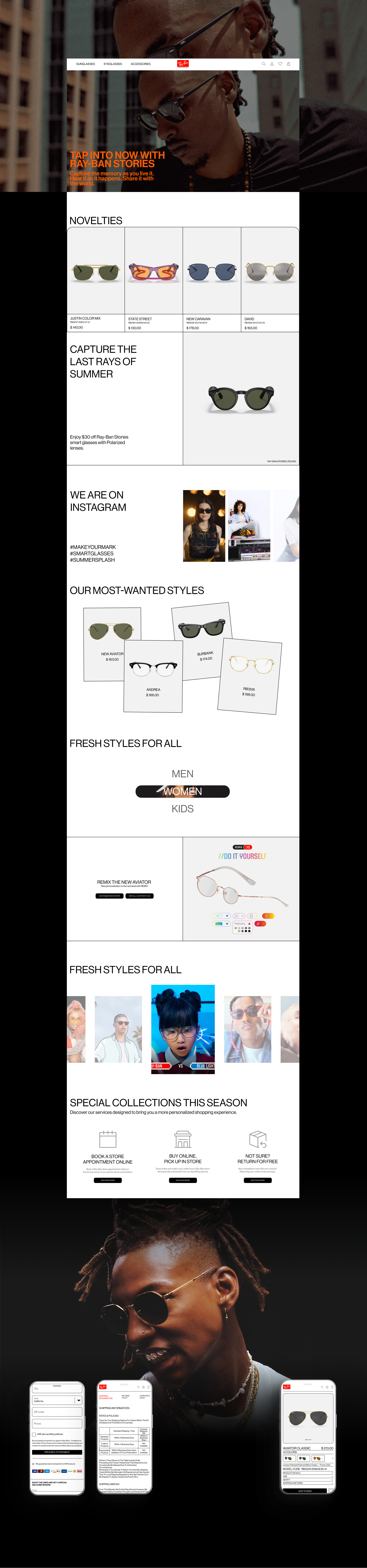 Ray-Ban - online store redesign — Изображение №7 — Интерфейсы на Dprofile