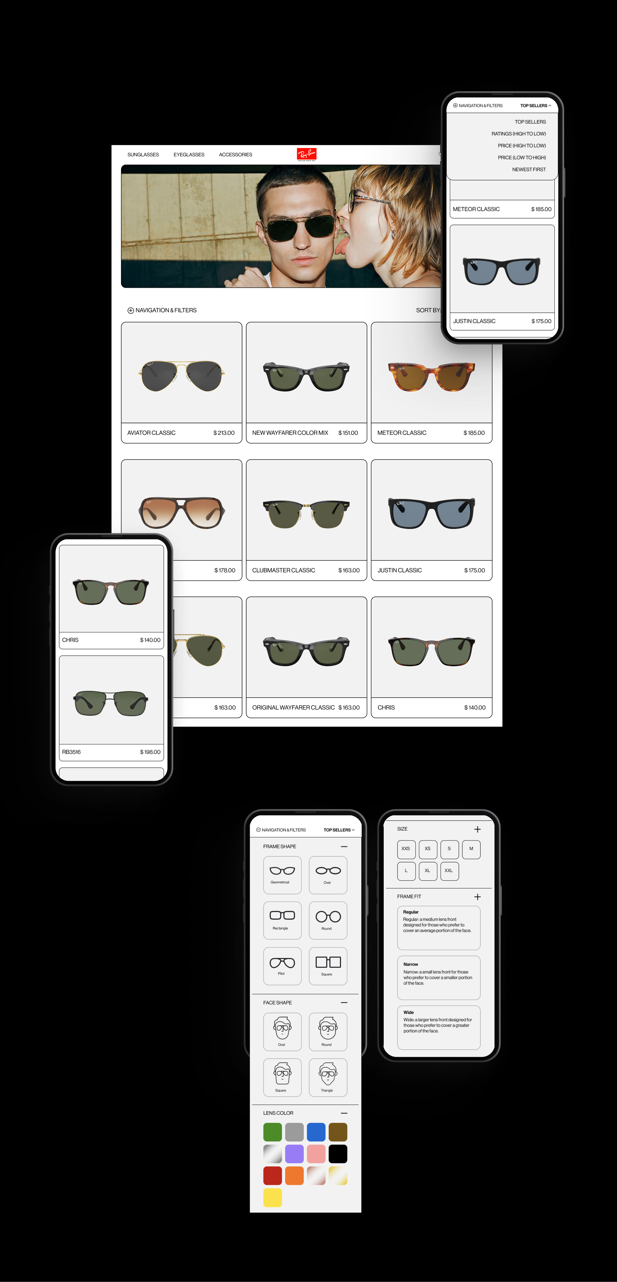 Ray-Ban - online store redesign — Изображение №4 — Интерфейсы на Dprofile
