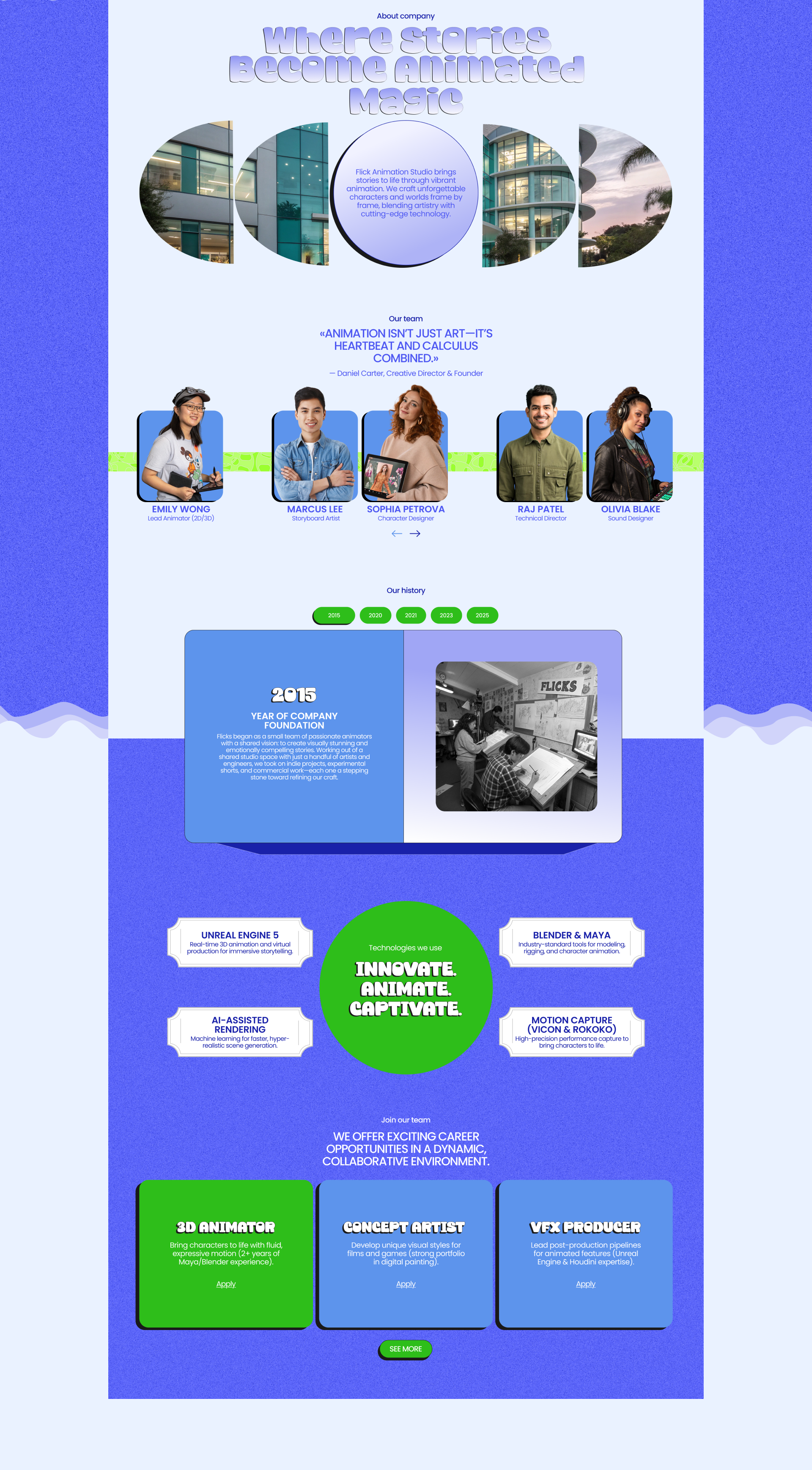 Flicks | Corporate website — Изображение №7 — Интерфейсы на Dprofile