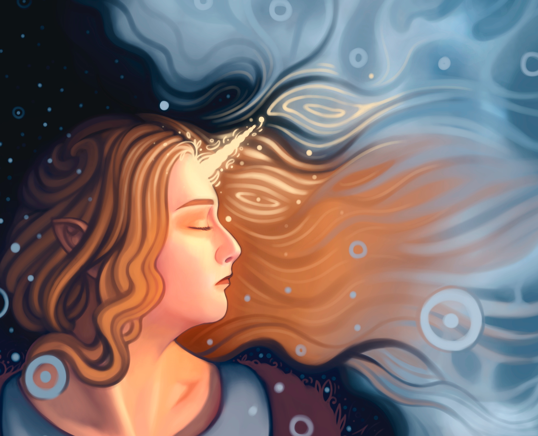 У берега моря — Иллюстрация на Dprofile