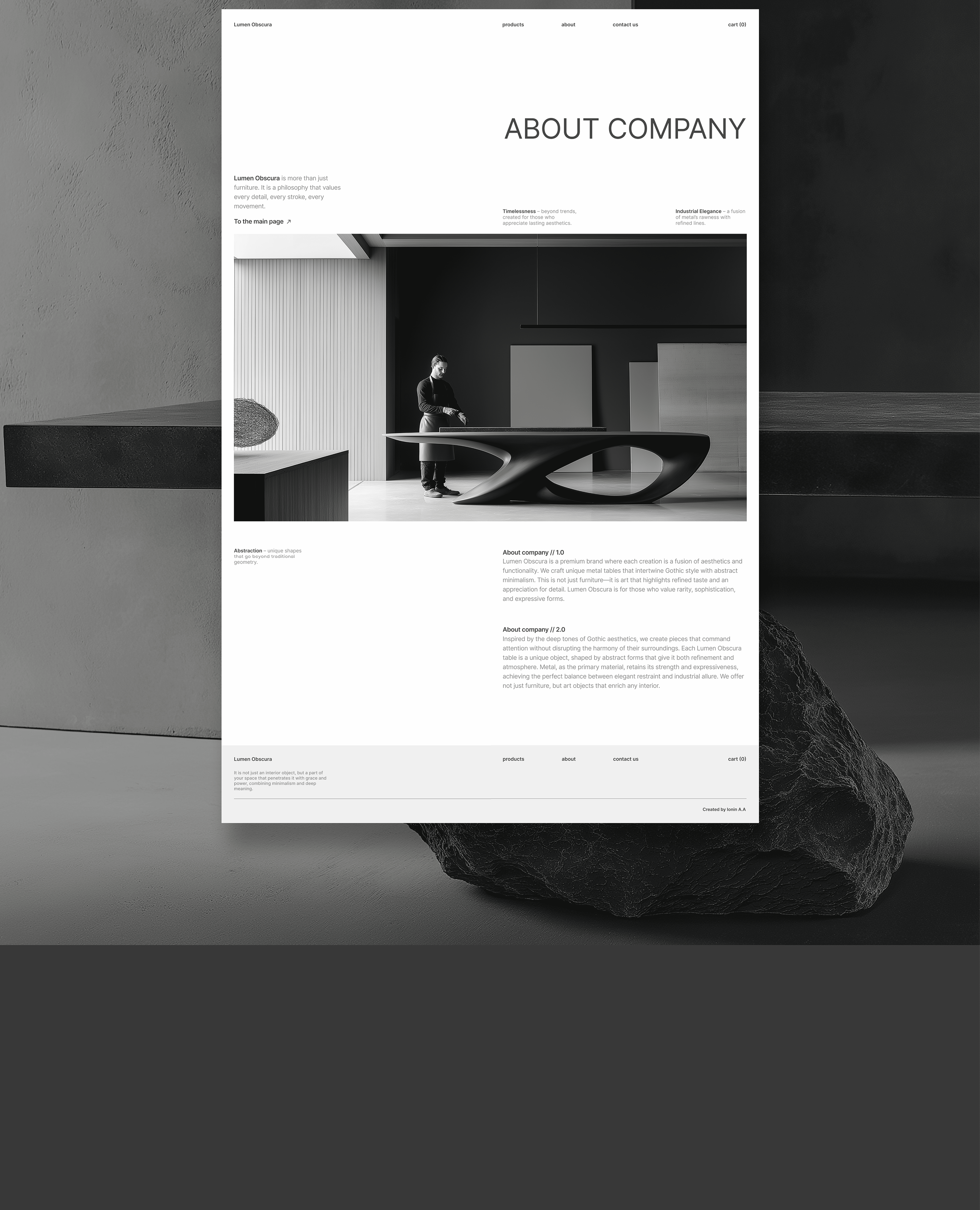 Lumen Obscura | The concept of a unique table store — Изображение №2 — Интерфейсы на Dprofile