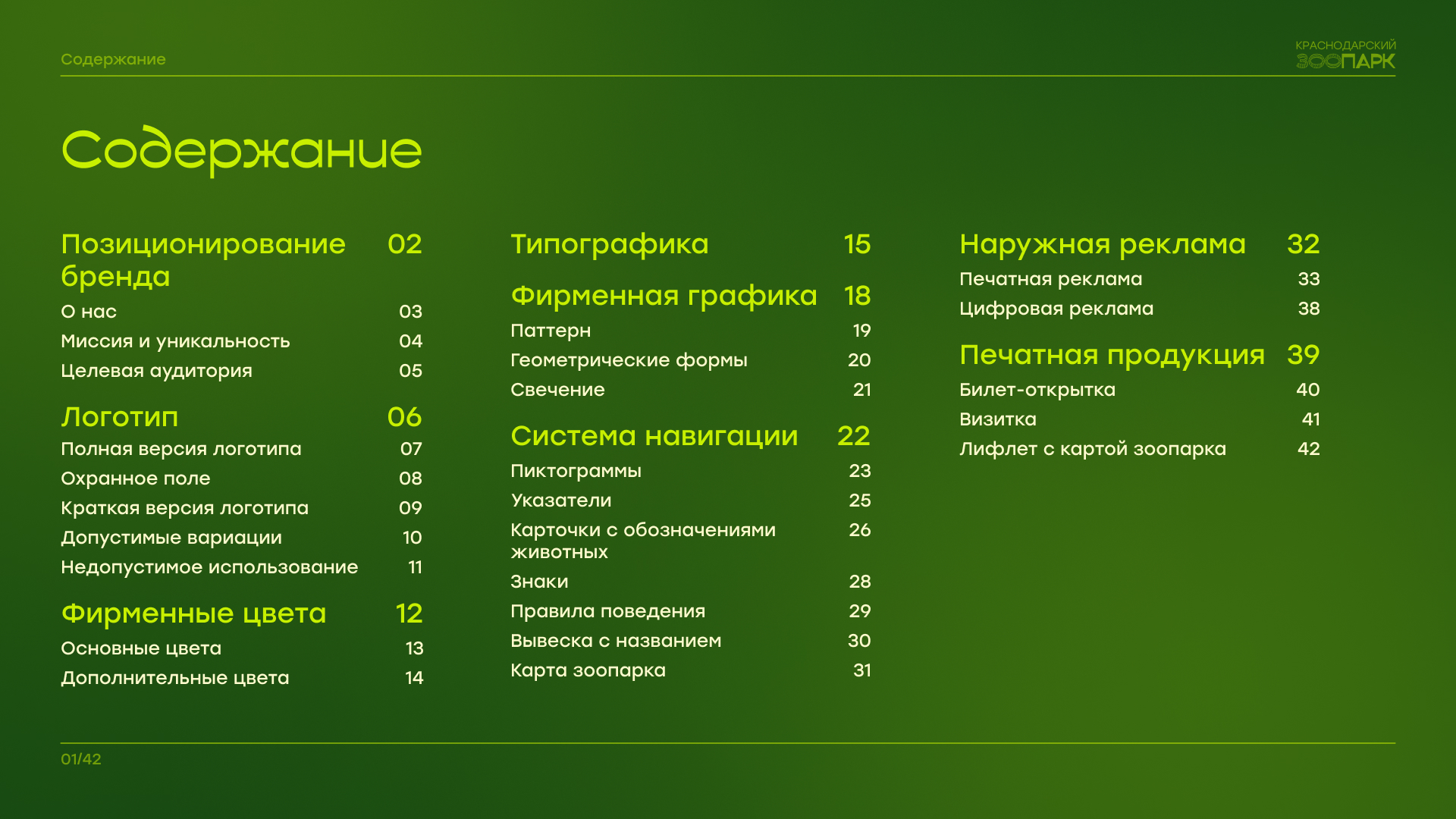 Брендбук "Краснодарский зоопарк" — Изображение №2 — Брендинг на Dprofile