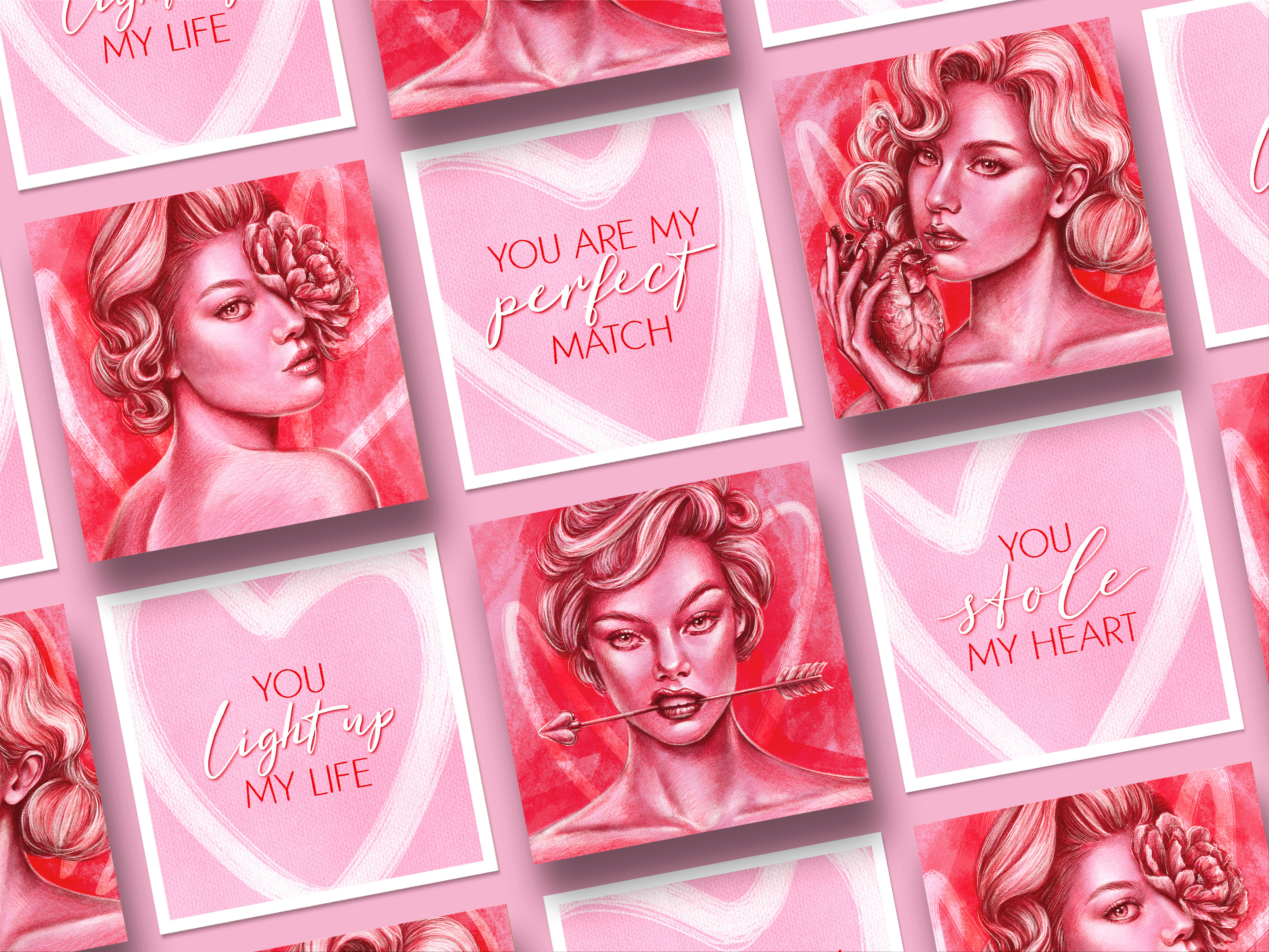 Valentine's Day Cards & Posters — Изображение №1 — Иллюстрация, Графика на Dprofile
