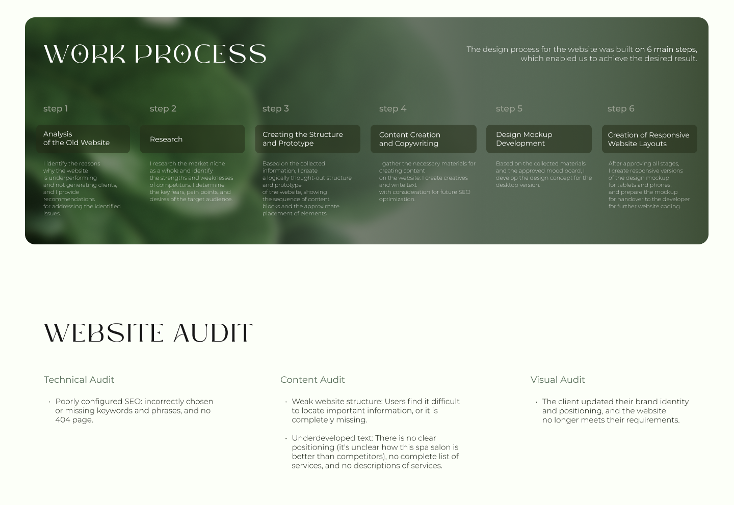 Website Redesign for Spa Salon | Web design | UI/UX — Изображение №3 — Интерфейсы, Брендинг на Dprofile