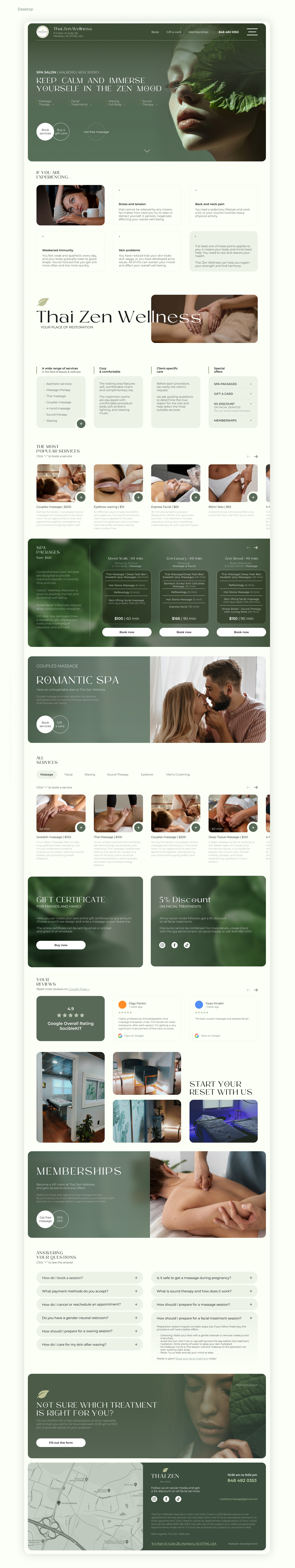 Website Redesign for Spa Salon | Web design | UI/UX — Изображение №4 — Интерфейсы, Брендинг на Dprofile