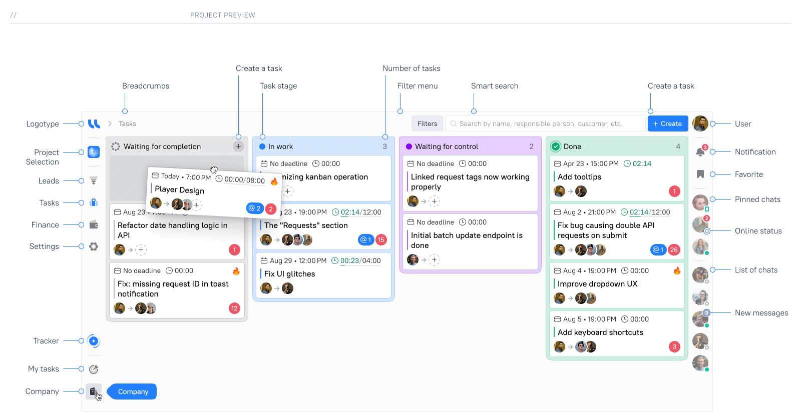 FWUI × Upravlead — CRM-платформа — Изображение №5 — Интерфейсы, Брендинг на Dprofile