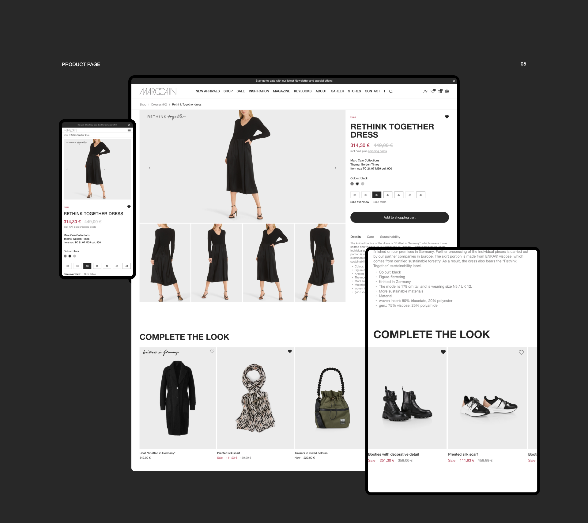 MARC CAIN | E-commerce — Изображение №8 — Интерфейсы на Dprofile