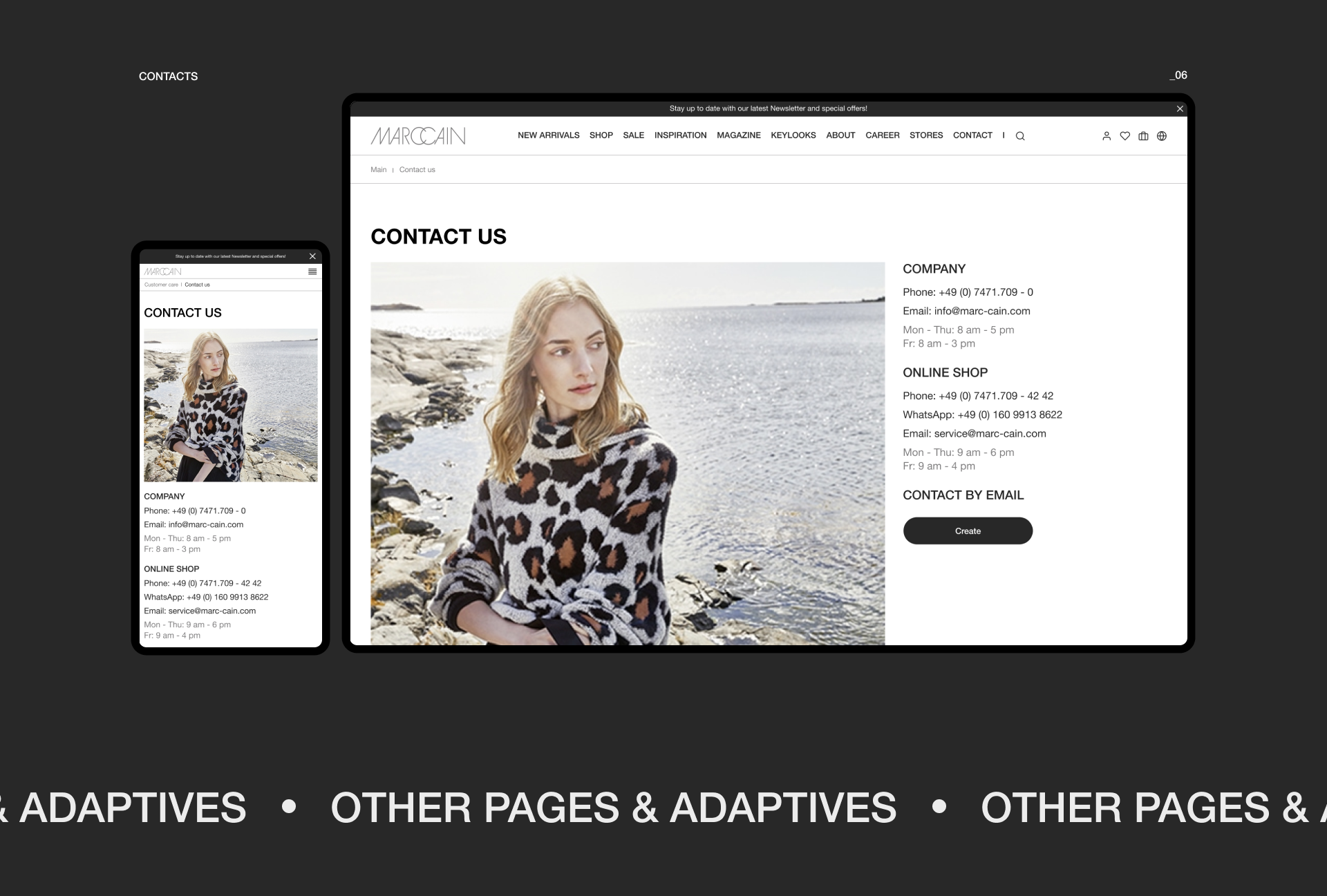 MARC CAIN | E-commerce — Изображение №10 — Интерфейсы на Dprofile