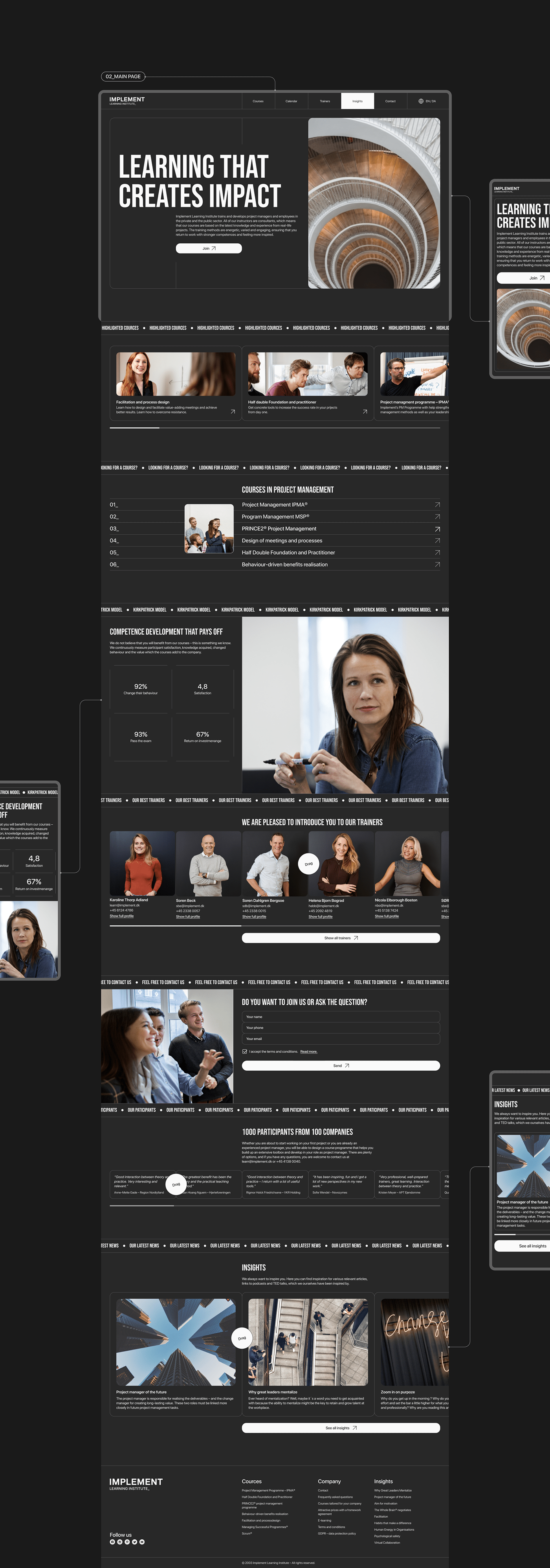 IMPLEMENT | Corporate website — Изображение №3 — Интерфейсы на Dprofile