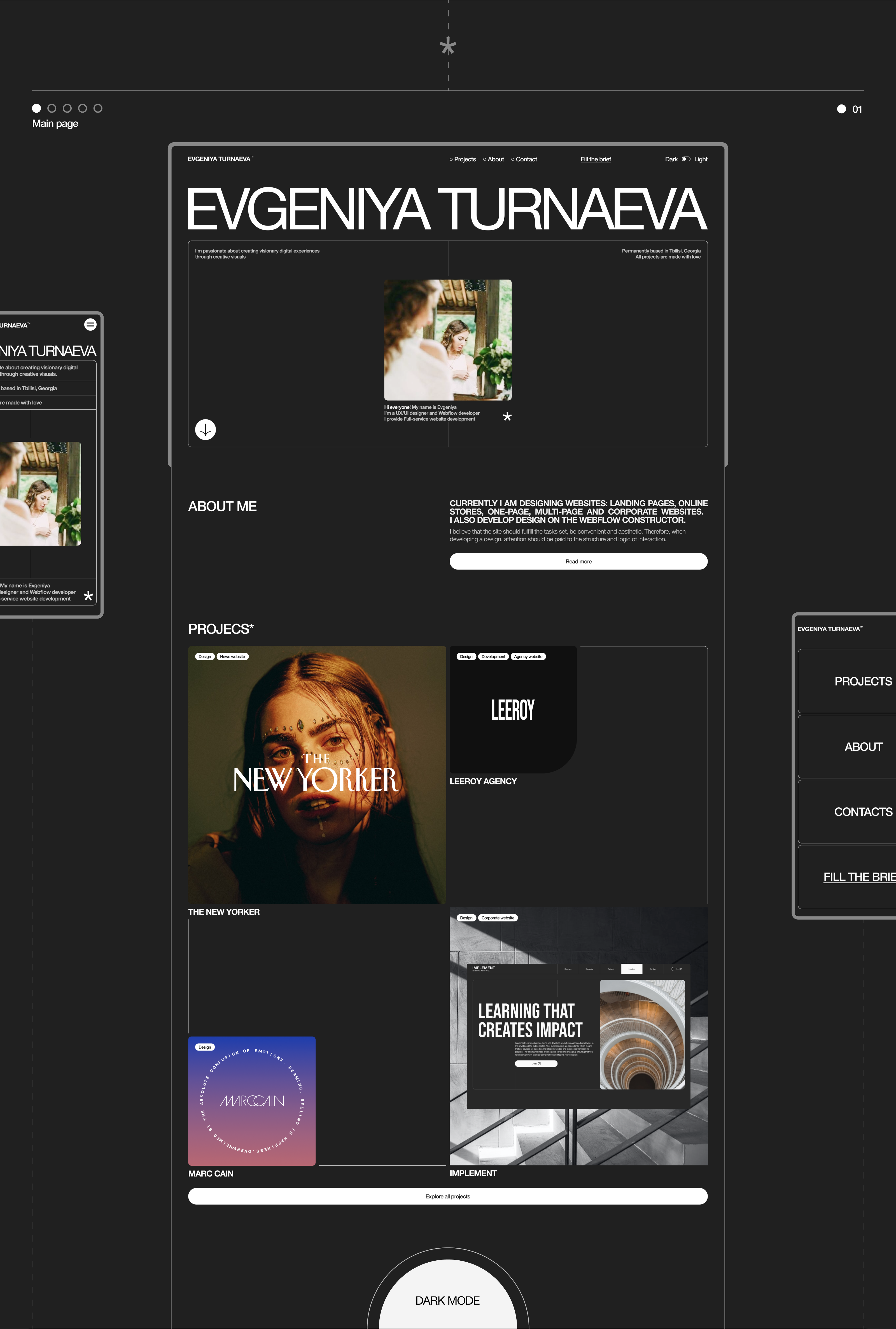 UX/UI Designer | Portfolio Website — Изображение №3 — Интерфейсы, Графика на Dprofile