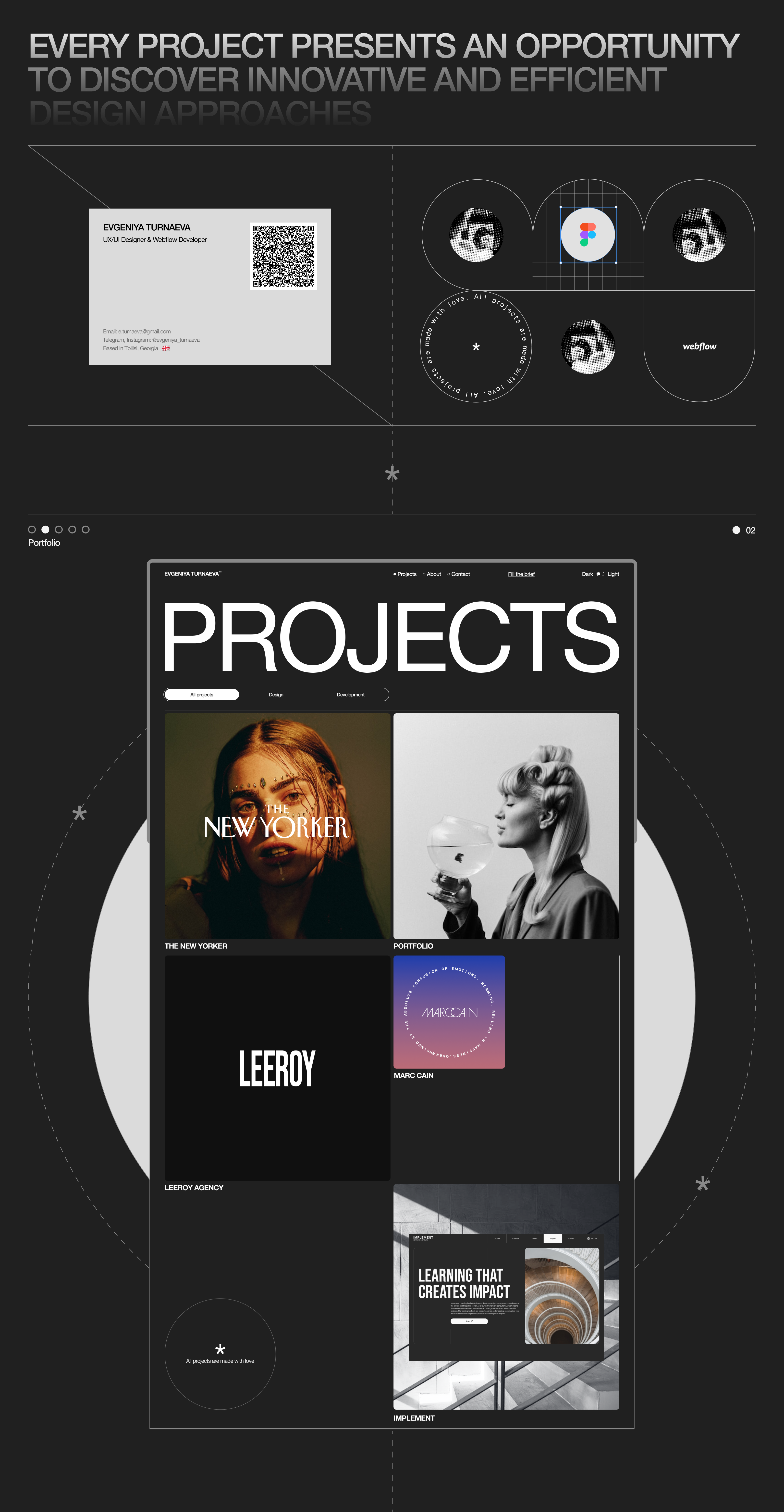 UX/UI Designer | Portfolio Website — Изображение №5 — Интерфейсы, Графика на Dprofile
