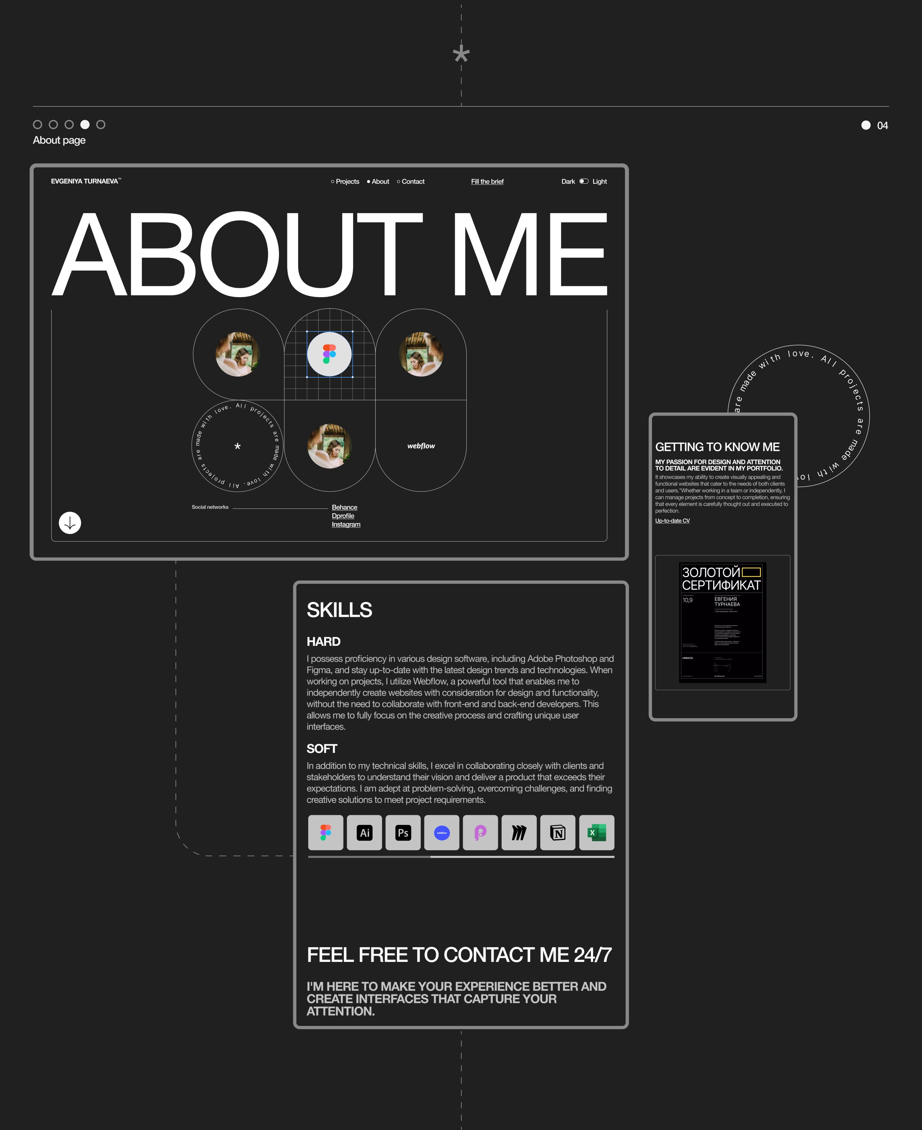 UX/UI Designer | Portfolio Website — Изображение №8 — Интерфейсы, Графика на Dprofile