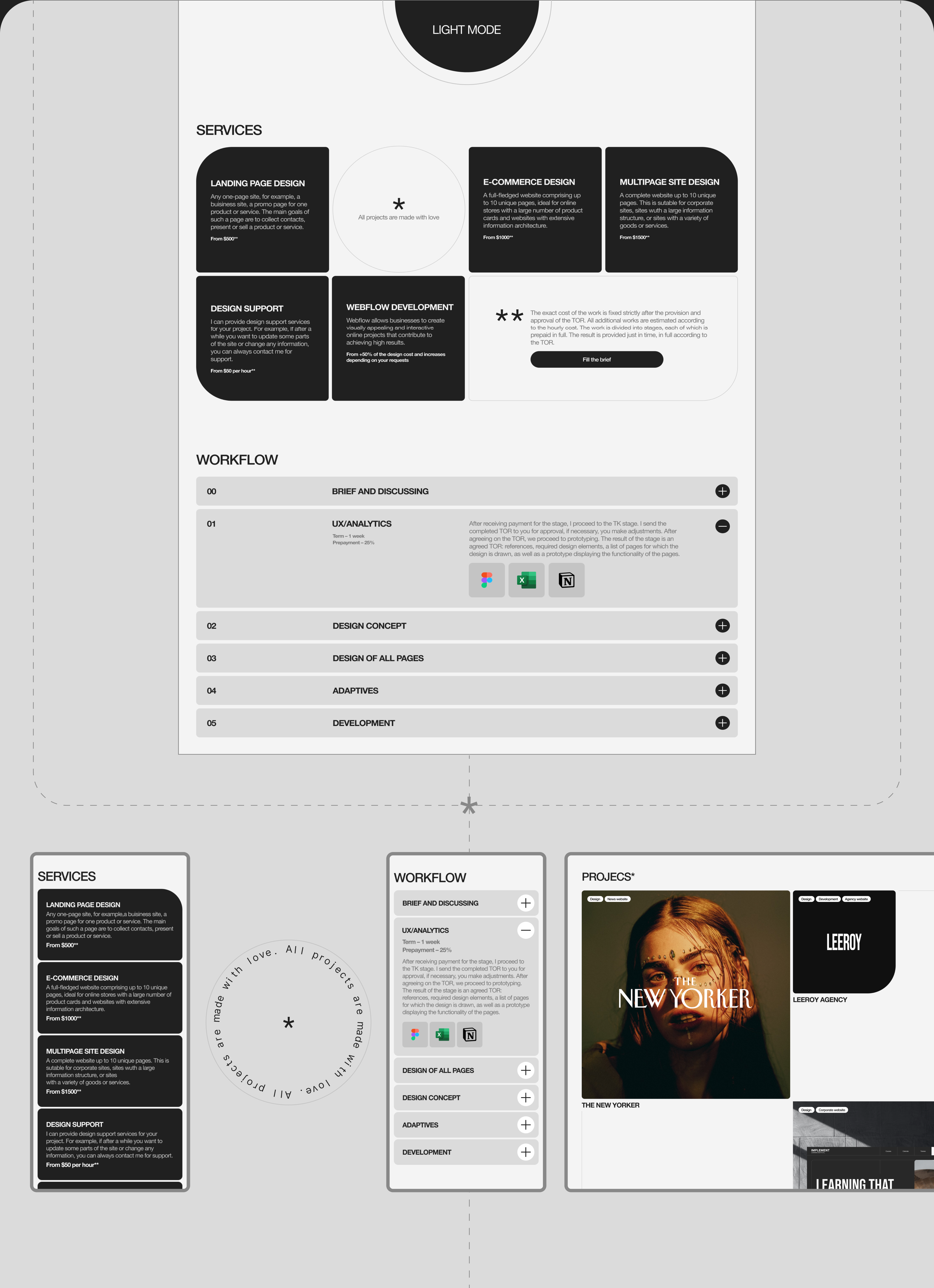 UX/UI Designer | Portfolio Website — Изображение №4 — Интерфейсы, Графика на Dprofile