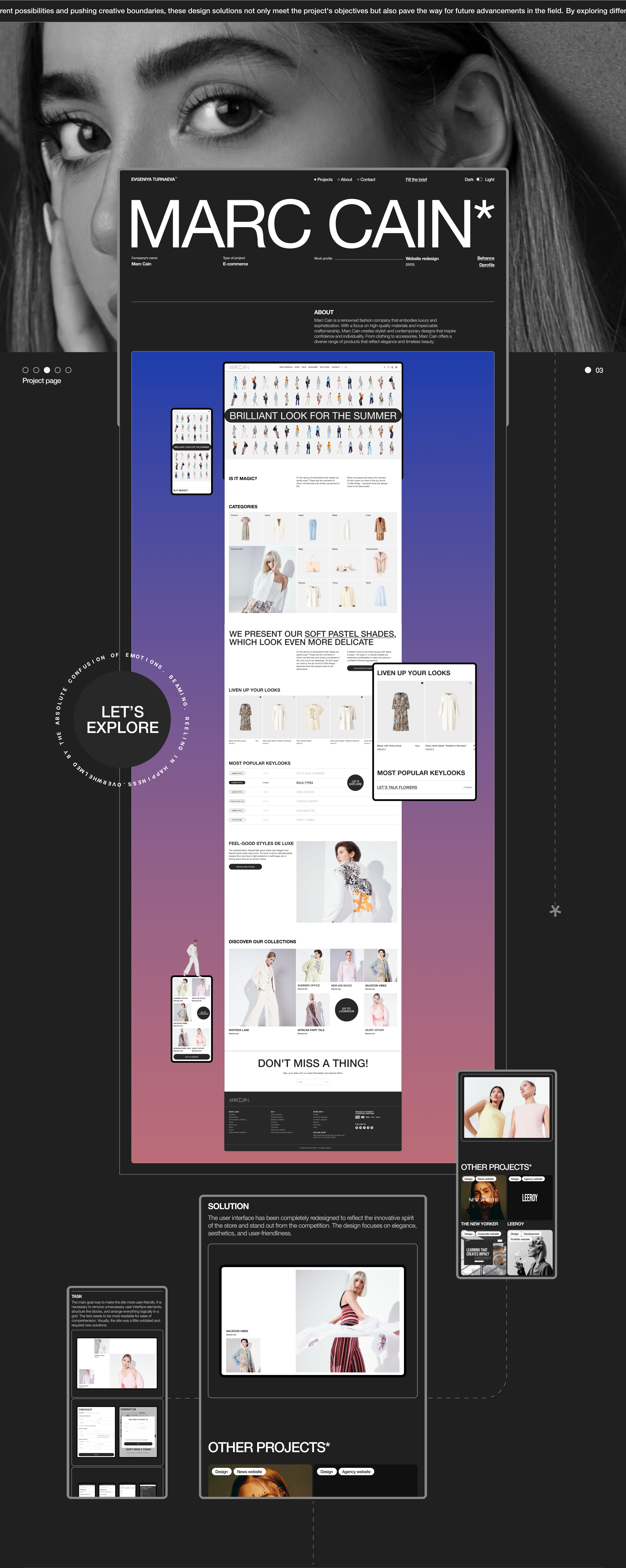 UX/UI Designer | Portfolio Website — Изображение №6 — Интерфейсы, Графика на Dprofile