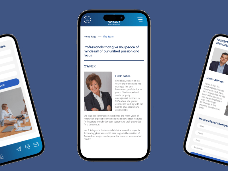 Oceana group - property managment — Изображение №10 — Интерфейсы на Dprofile