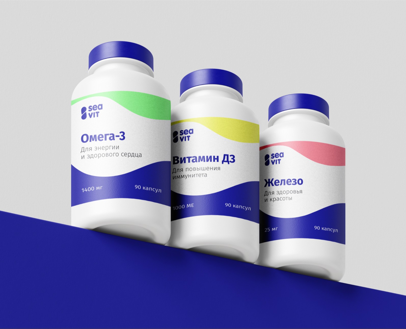 Айдентика для бренда витаминов на Dprofile