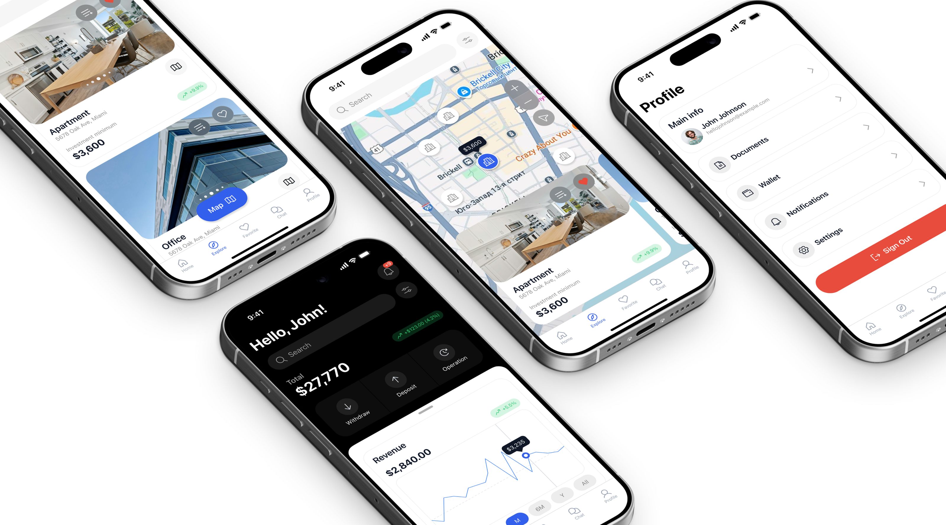 Mobile App for invest in Real Estate - UX/UI Design — Изображение №9 — Интерфейсы, Анимация на Dprofile