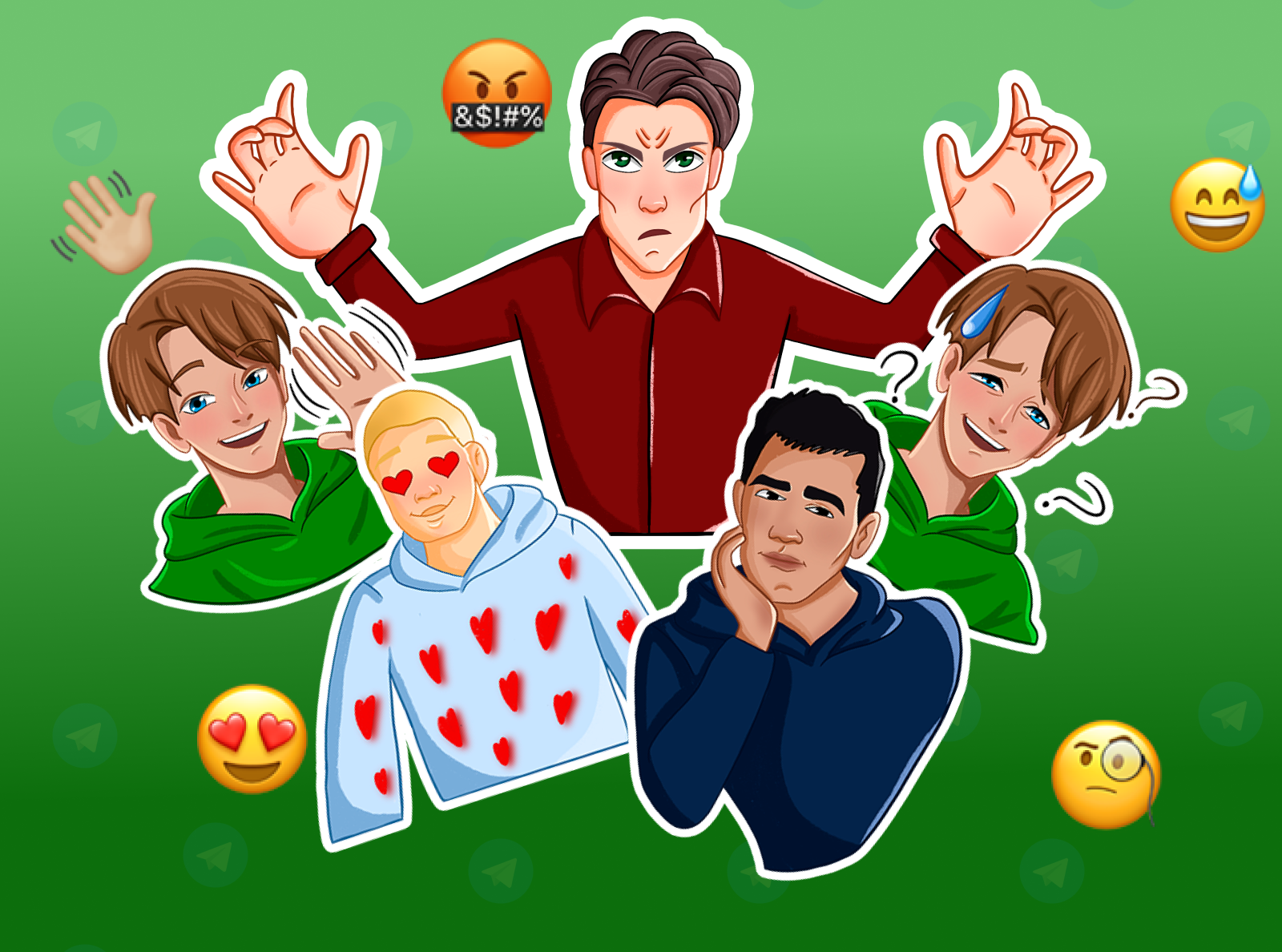 Стикеры для Telegram и других мессенджеров — Изображение №6 — Иллюстрация на Dprofile