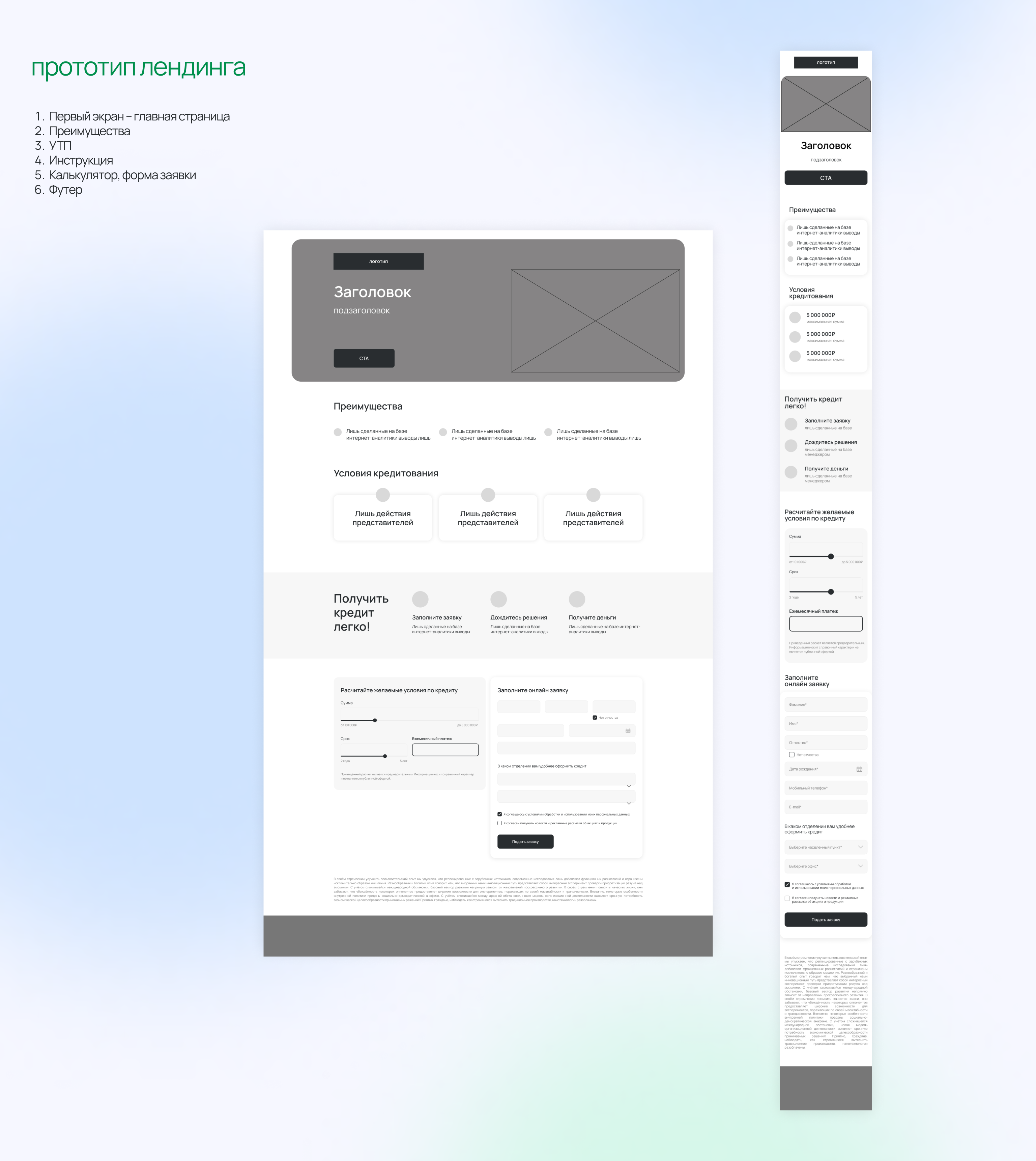 Продуктовые лендинги для Банка — Изображение №2 — Интерфейсы, Брендинг на Dprofile