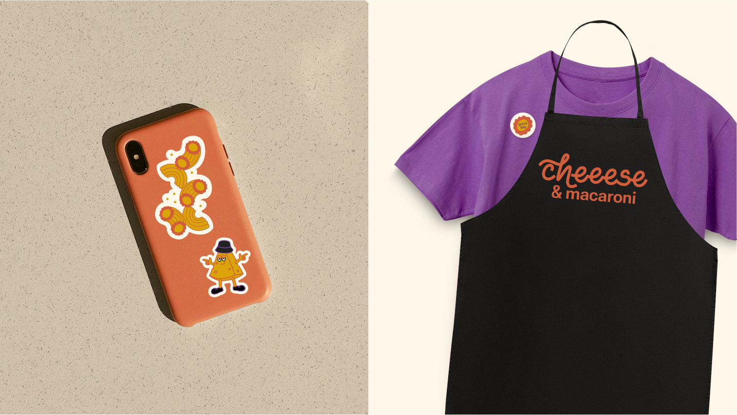 Фирменный стиль для сети фастфуда CHEEESE & MACARONI — Изображение №2 — Брендинг, Иллюстрация на Dprofile