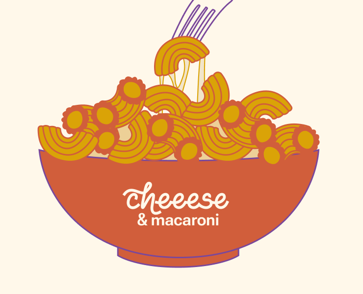 Фирменный стиль для сети фастфуда CHEEESE & MACARONI — Брендинг, Иллюстрация на Dprofile