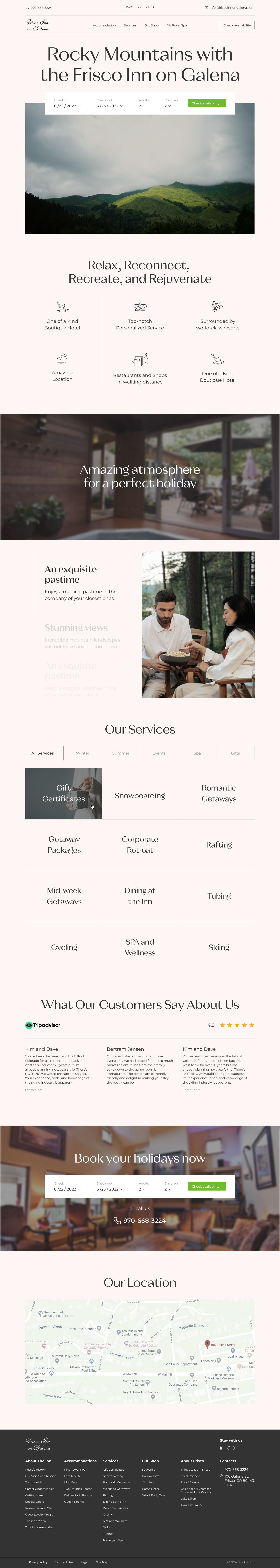 Rocky Mountains with the Frisco Inn on Galena — Изображение №1 — Интерфейсы, Брендинг на Dprofile
