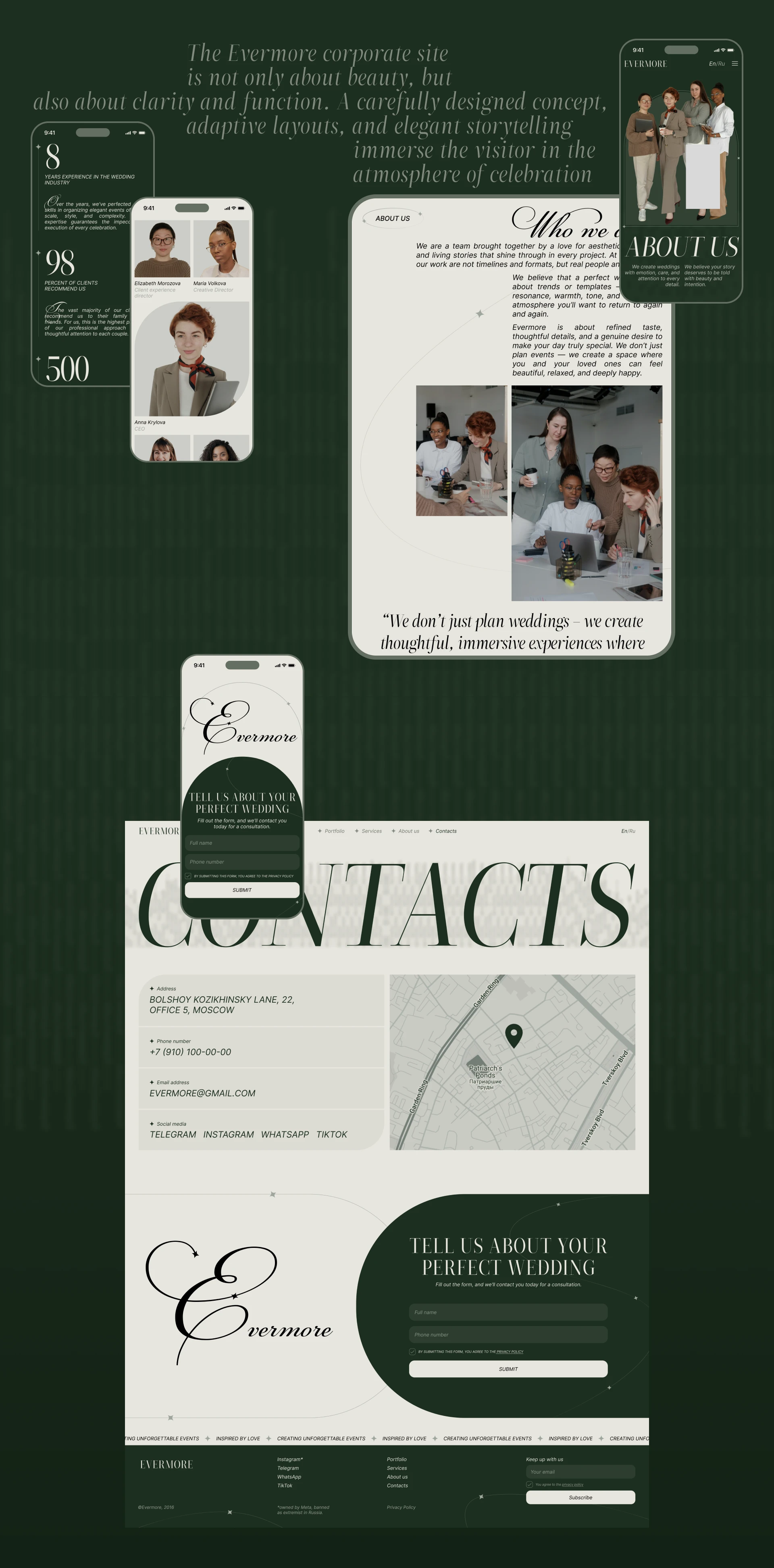 Wedding agency "Evermore" | Сorporate website — Изображение №11 — Интерфейсы на Dprofile