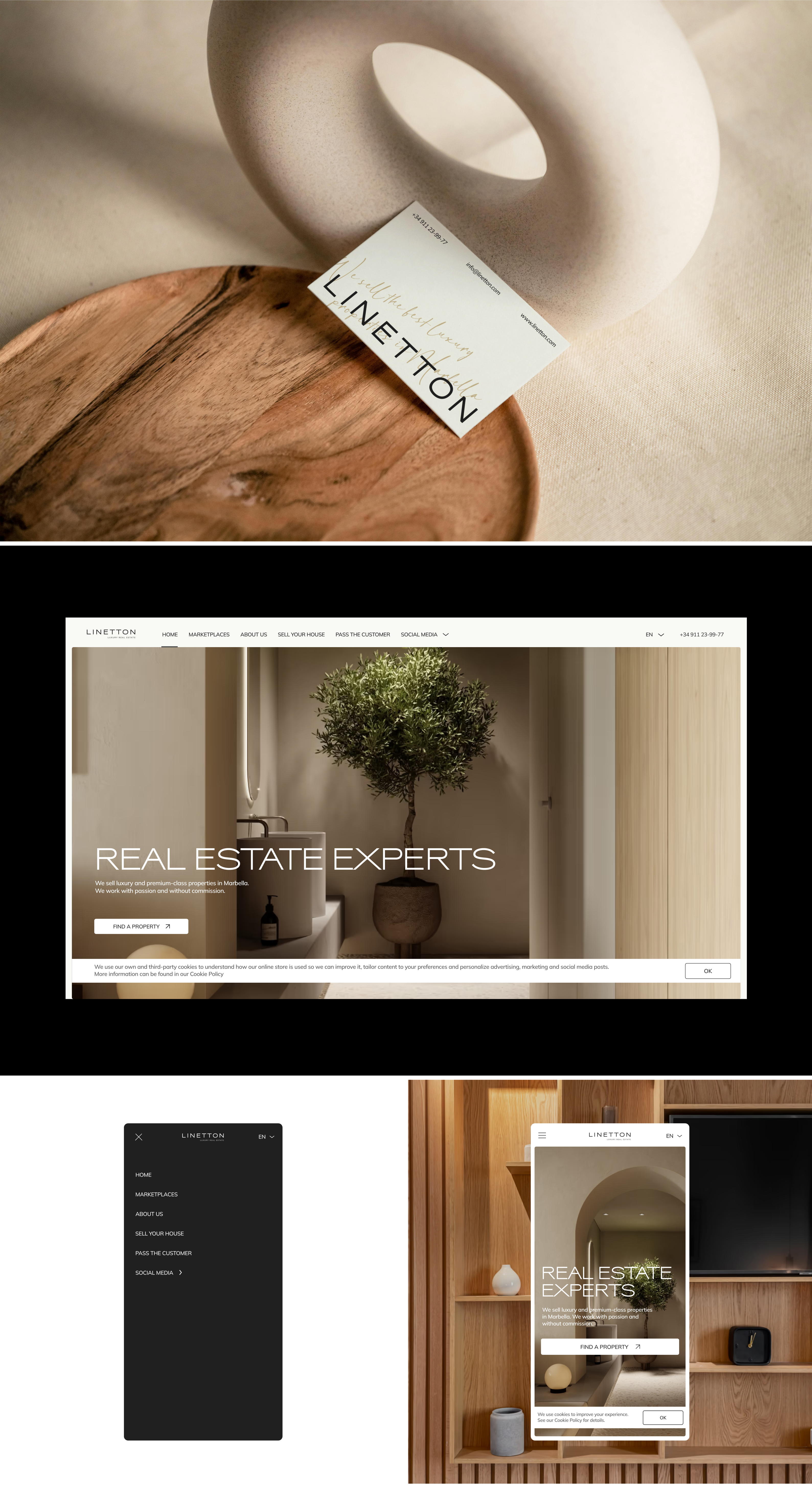 LINETTON Brand | UI — Изображение №3 — Интерфейсы, Брендинг на Dprofile