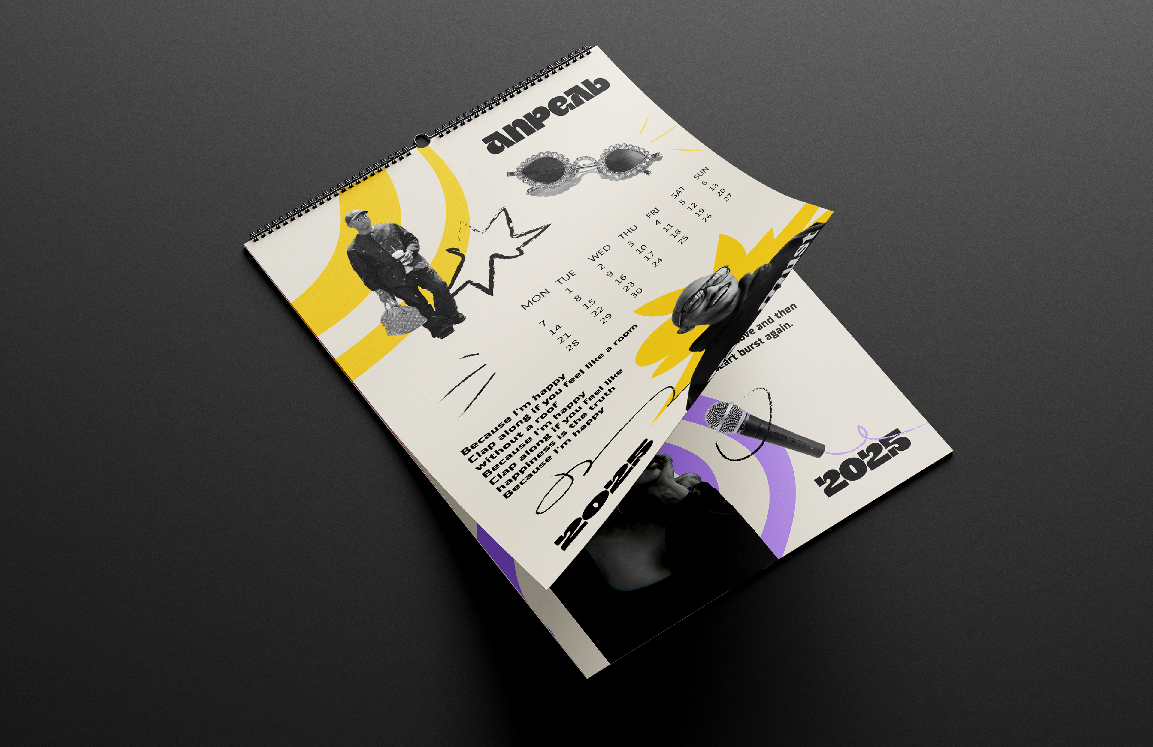 Дизайн календаря с известными певцами — Изображение №16 — Графика на Dprofile