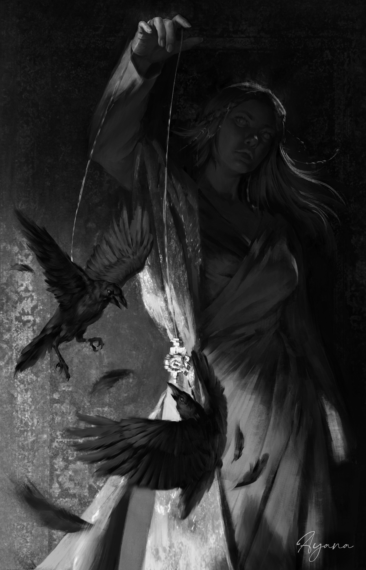 Moonlit night | Лунная ночь — Изображение №3 — Иллюстрация на Dprofile