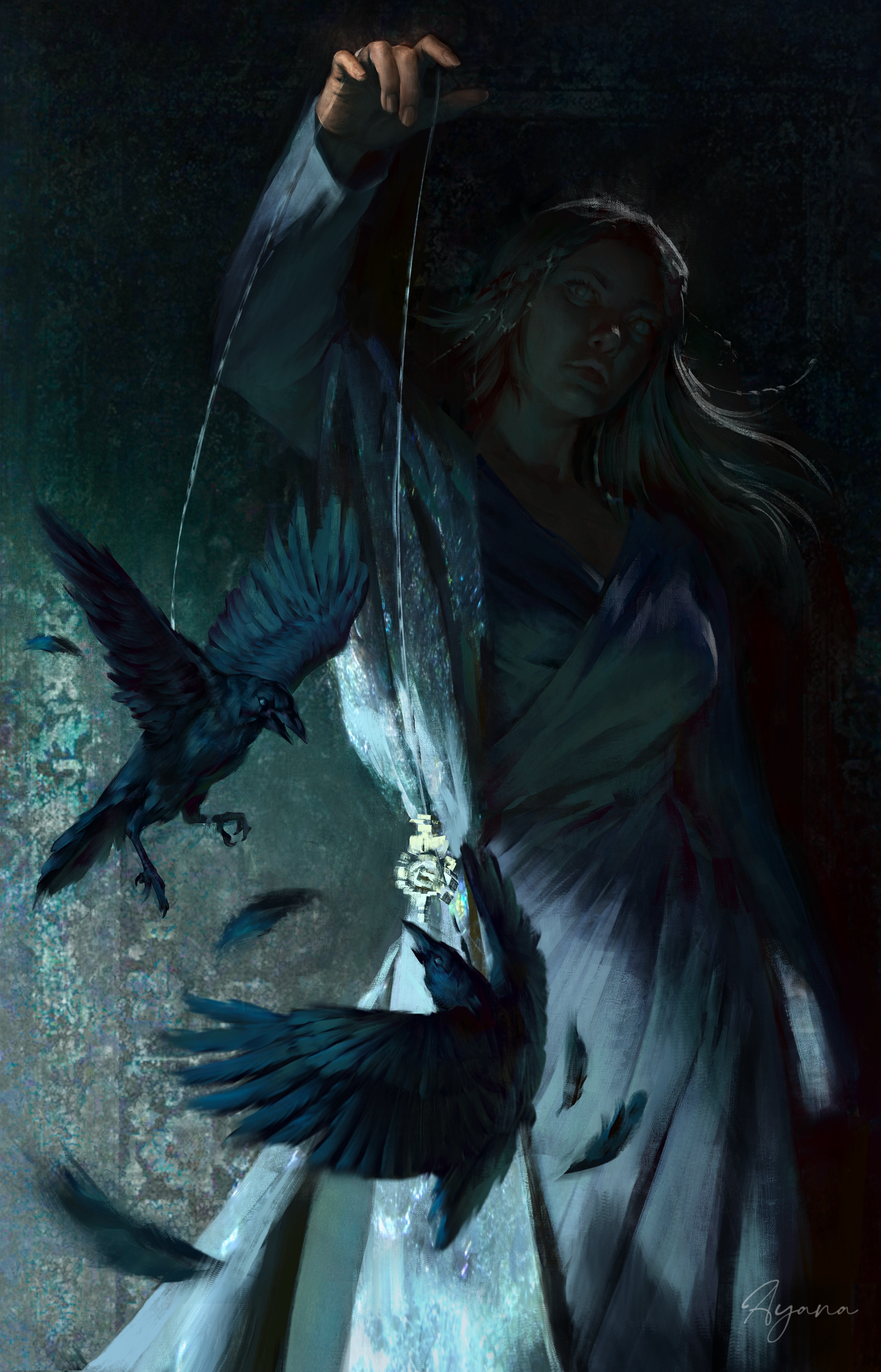 Moonlit night | Лунная ночь — Изображение №1 — Иллюстрация на Dprofile