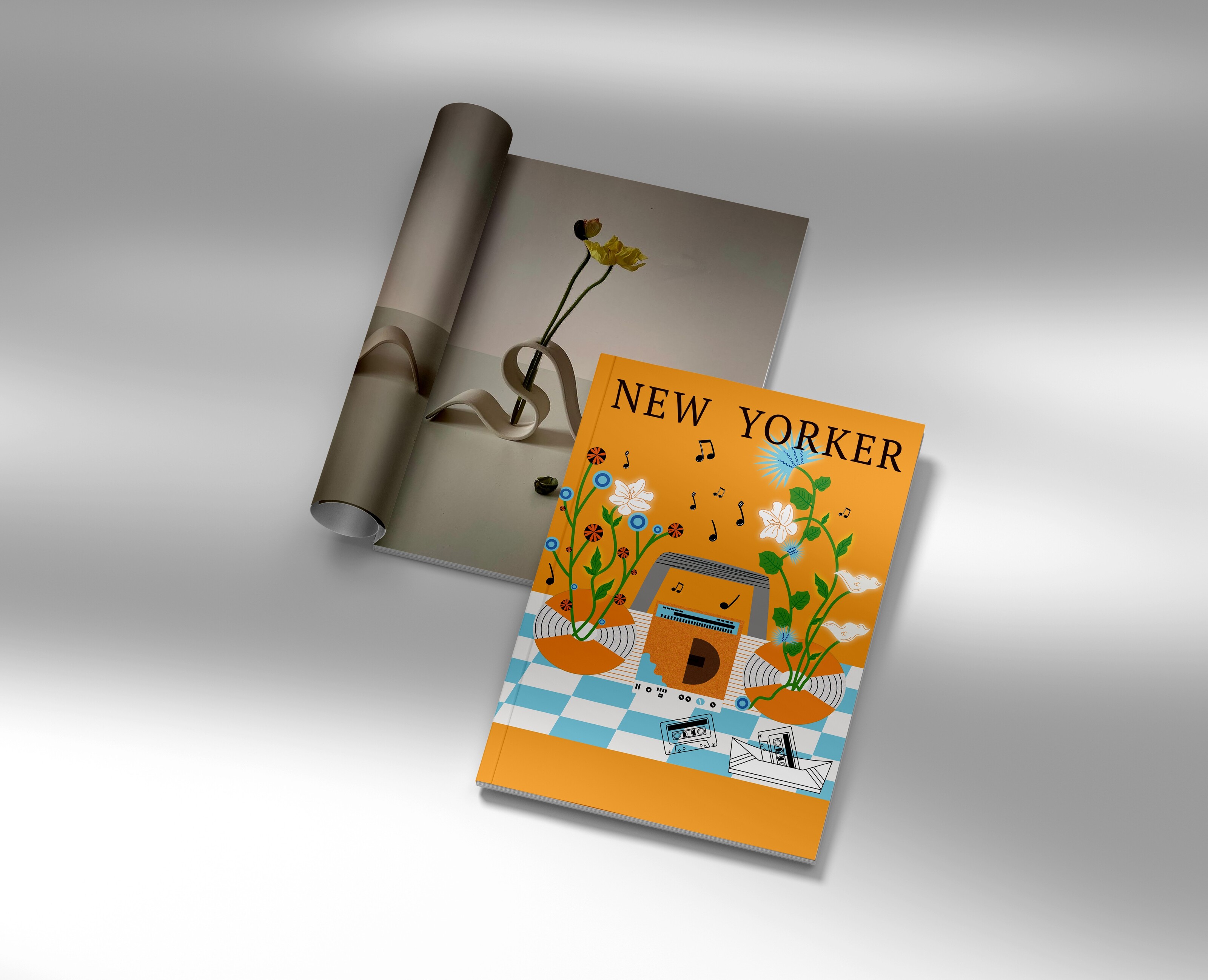 Для портфолио-ревью (журнал New Yorker) — Иллюстрация на Dprofile